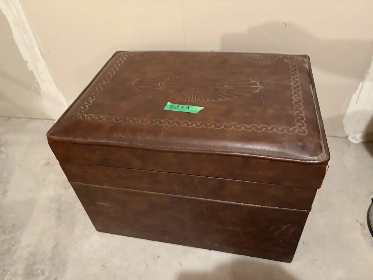 Vinyl Storage Stool