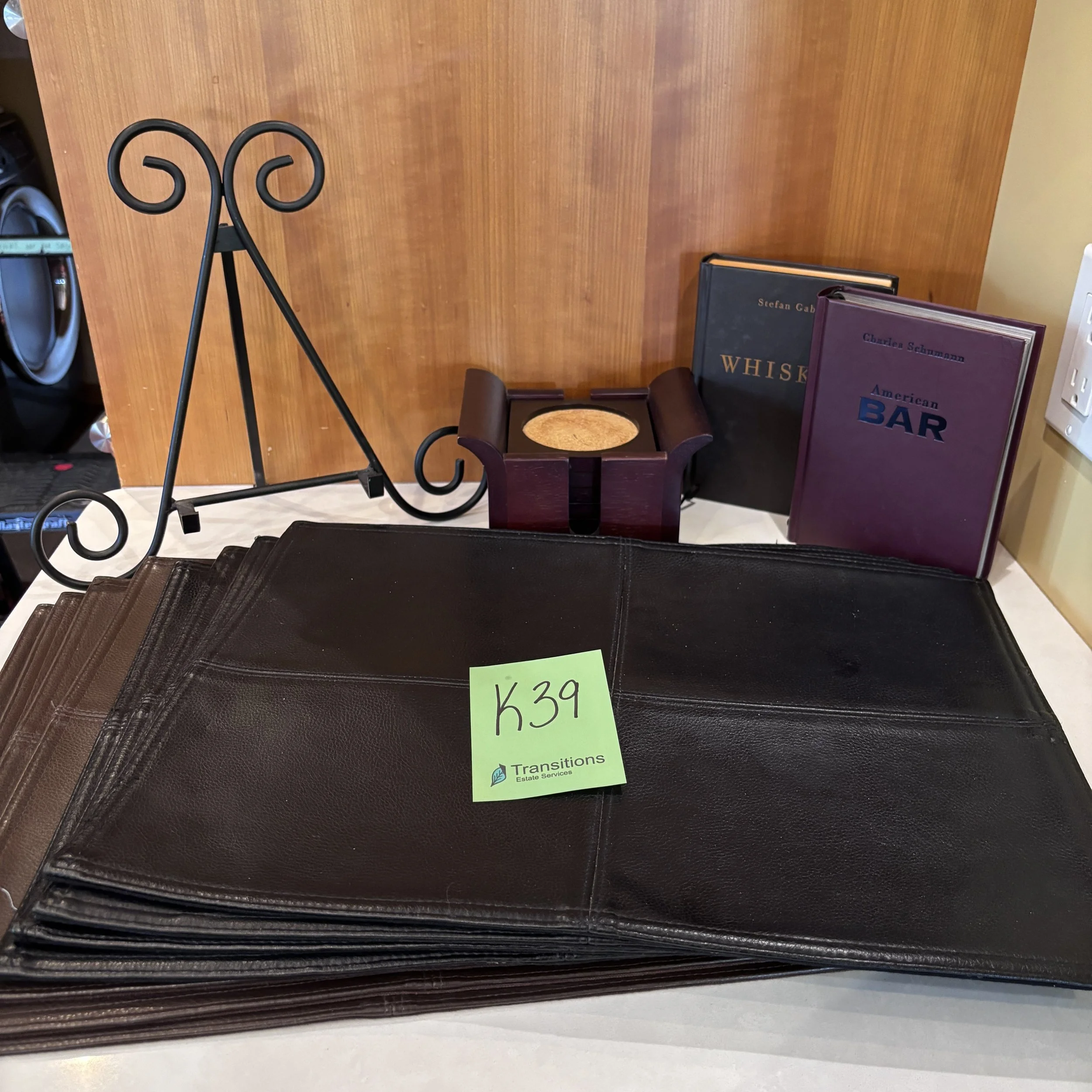 Classy Leather-Look Placemats, Coasters and Books
