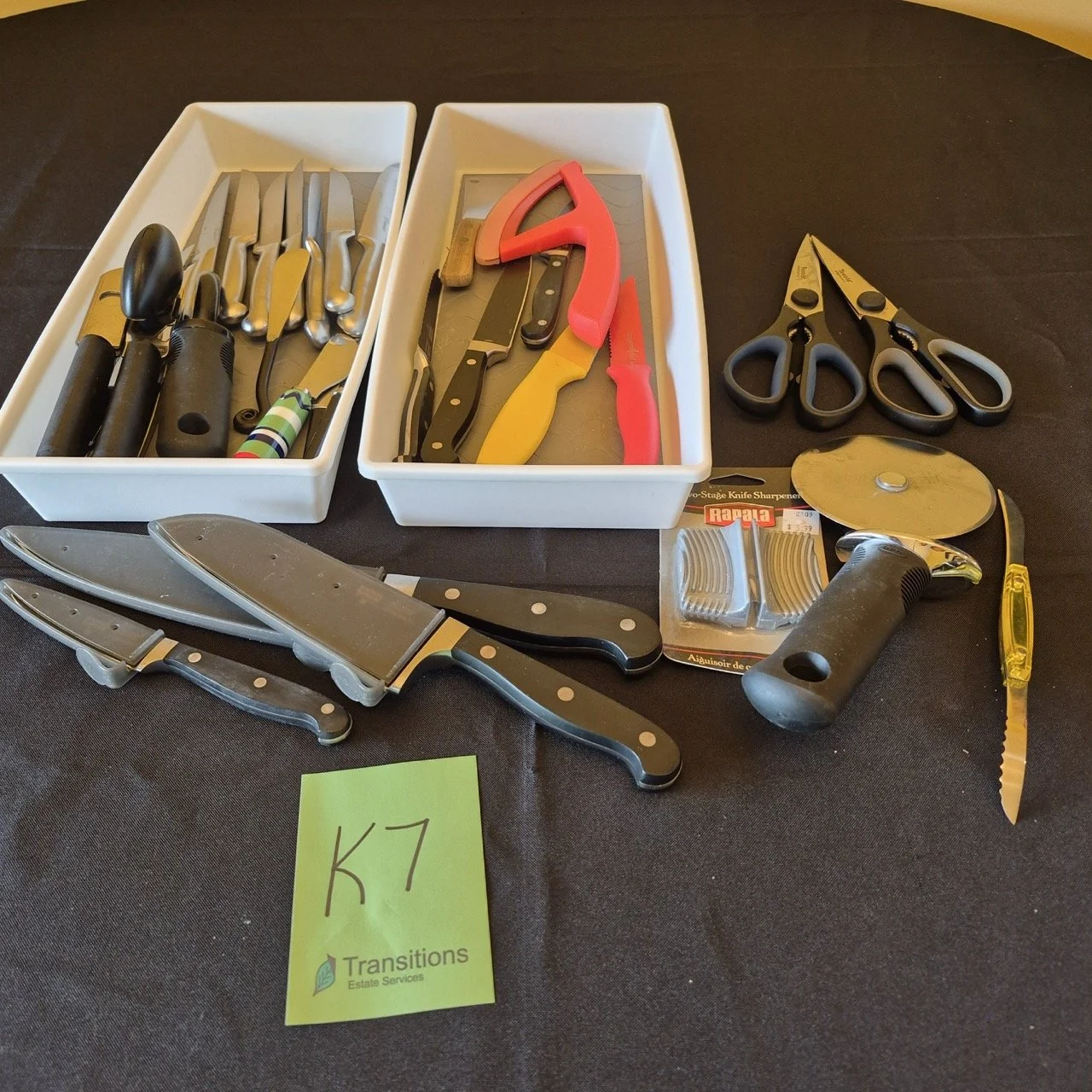 Kitchen Essentials Including Kuhn Rikon Knives and Tovolo Scissors