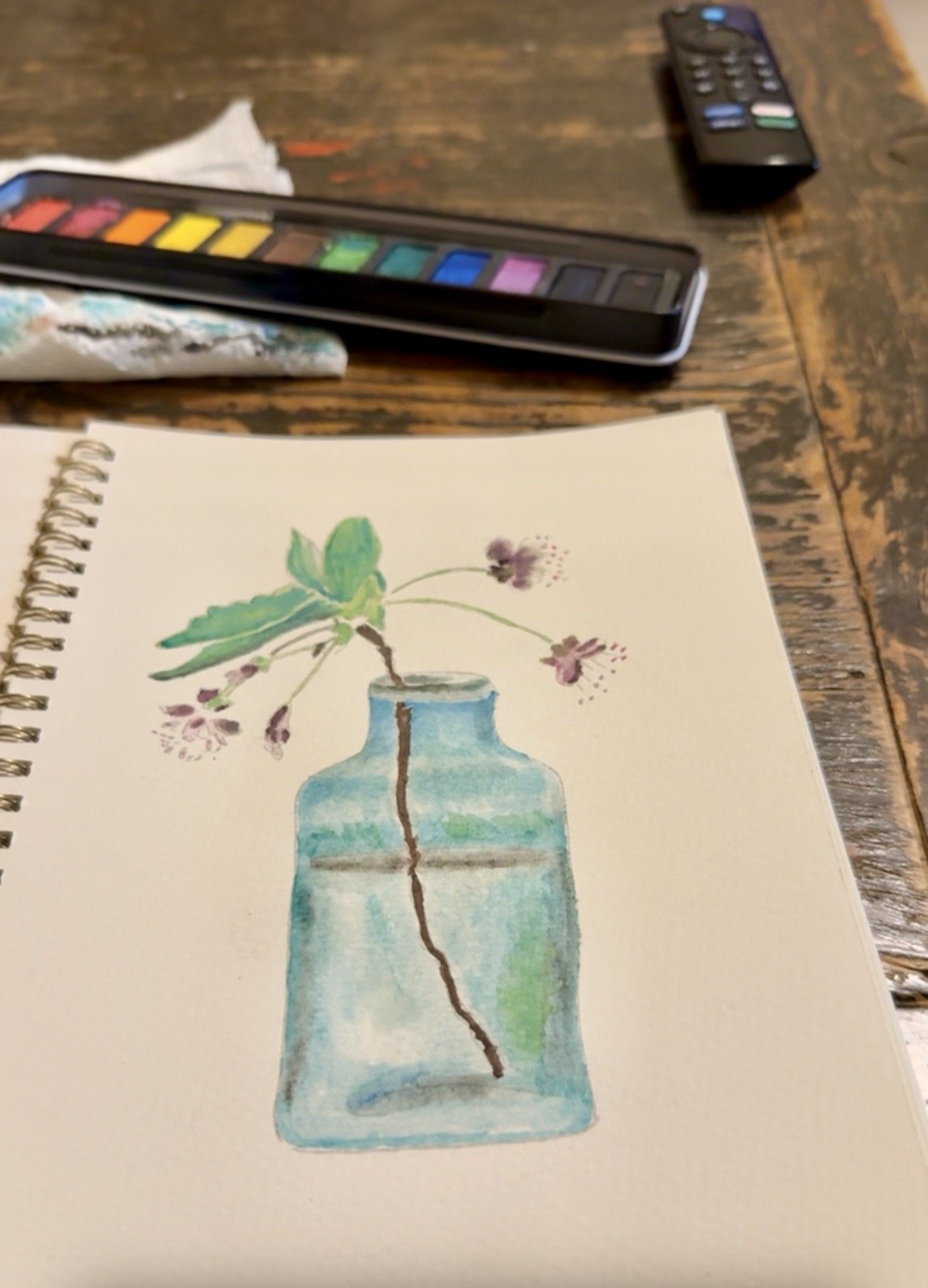 Watercolor picture of cherry blossoms by Scarlett Royce