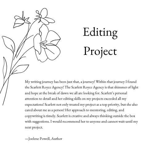 Editing Project review for Scarlett Royce Agency