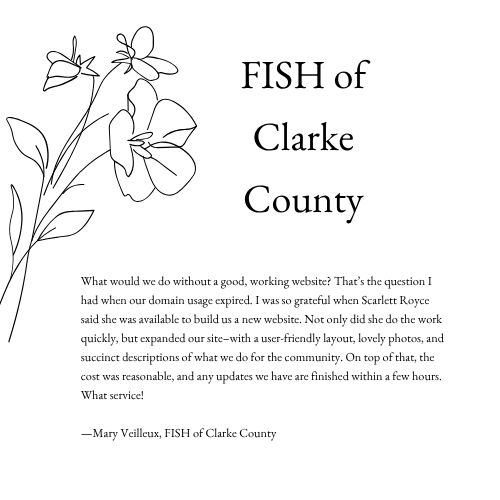 FISH of Clarke County review of Scarlett Royce Agency