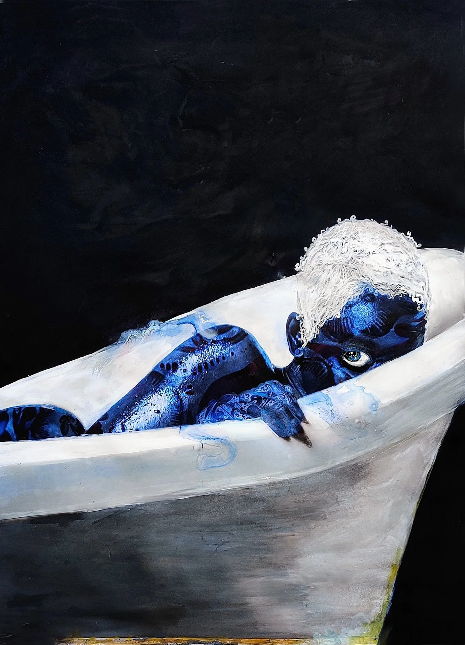   Eau   30” x 40”.Mixed media   