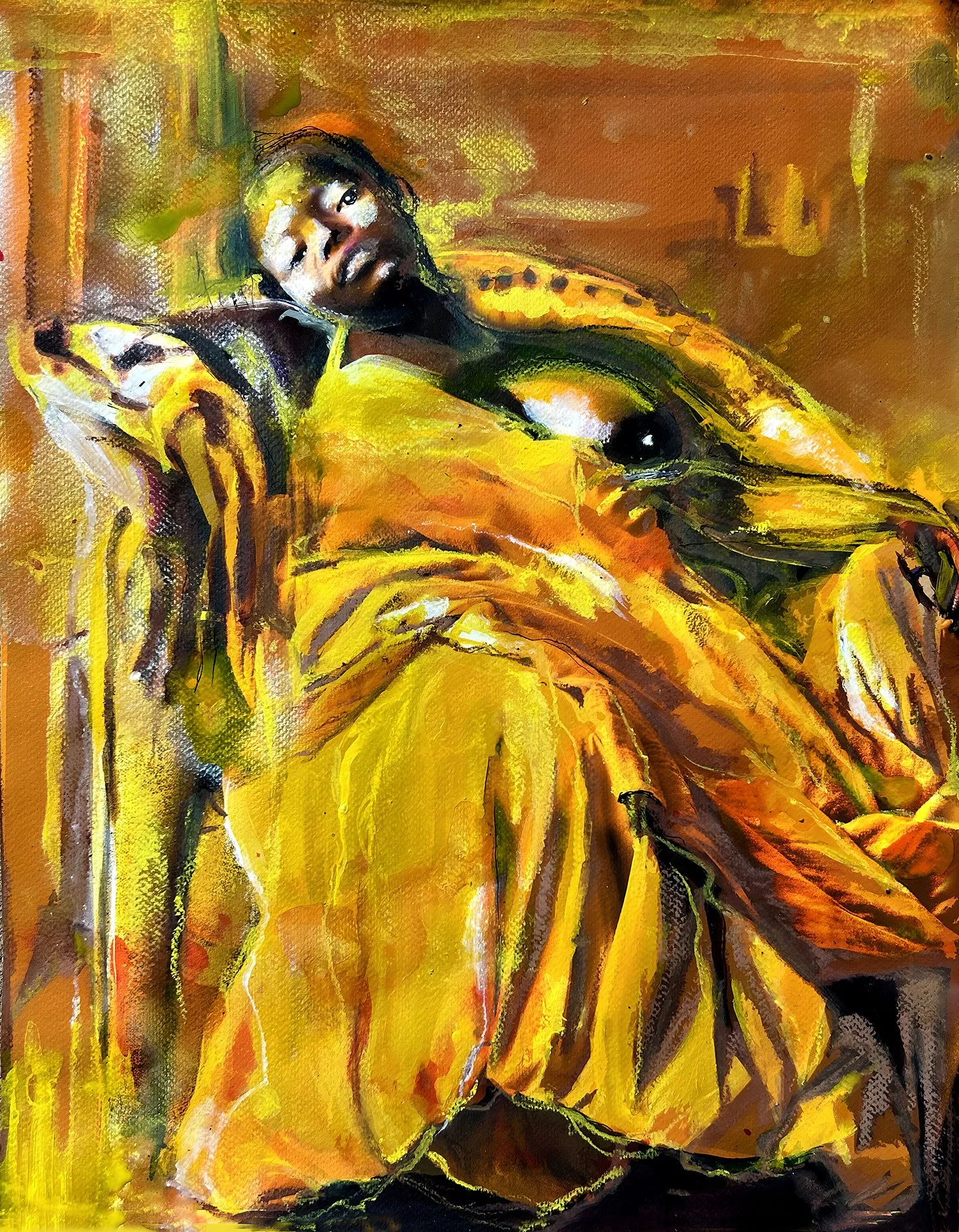   Ruth   16’’x20’’  Archival Pigment print, ink and ink sticks on watercolor paper 