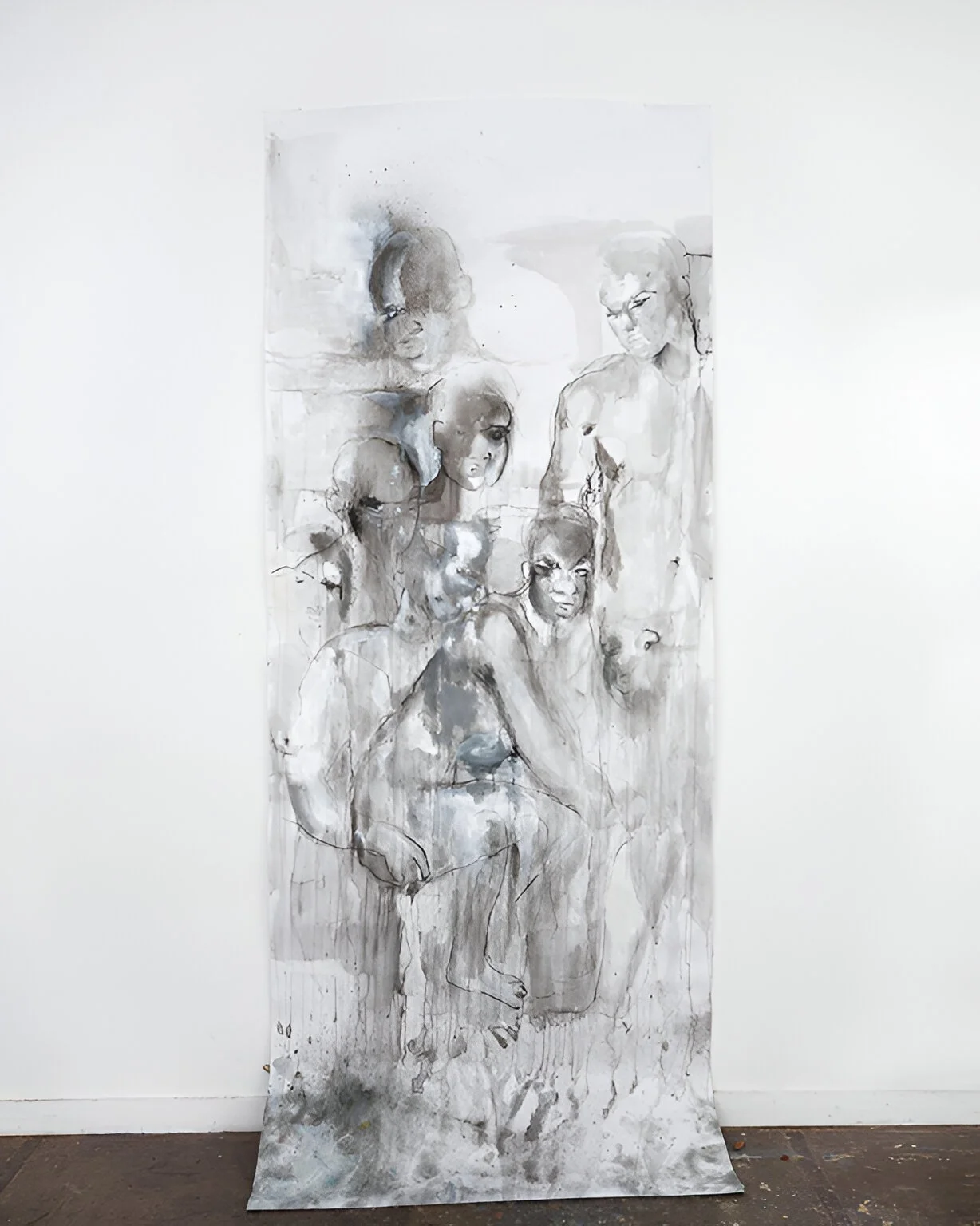   The Wailing   4ft x 9ft 10’’  Ink, acrylic, pencil on paper 