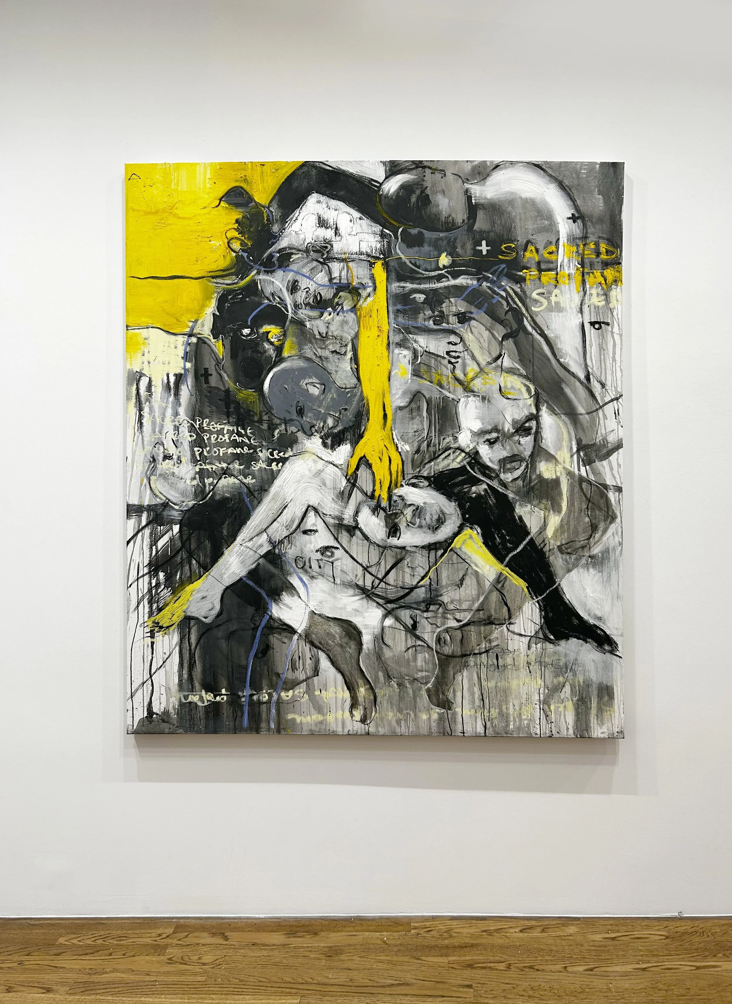   Motherland   60 × 72 in  Oil and Ink on canvas 