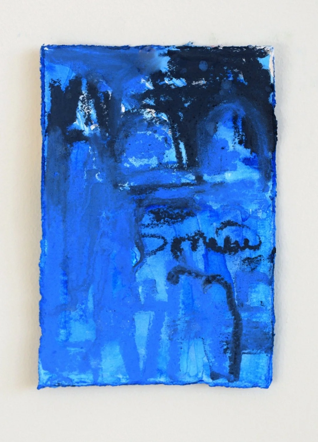   Blue Abstract 3   4 × 6 in  Ink on paper 