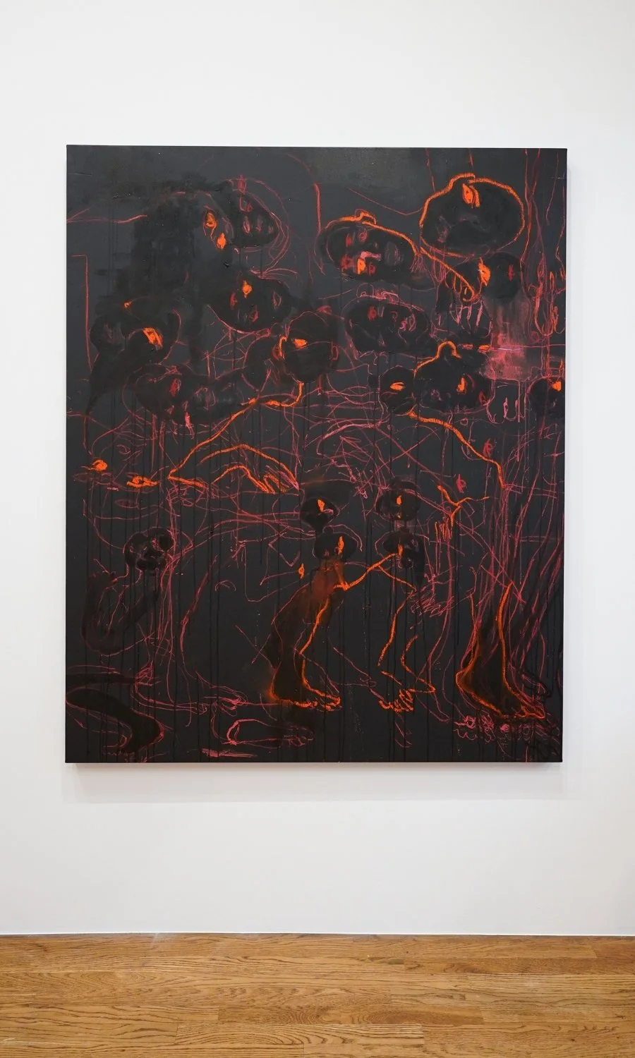   Sandcutter   61 × 40 in  Oil and ink on canvas 