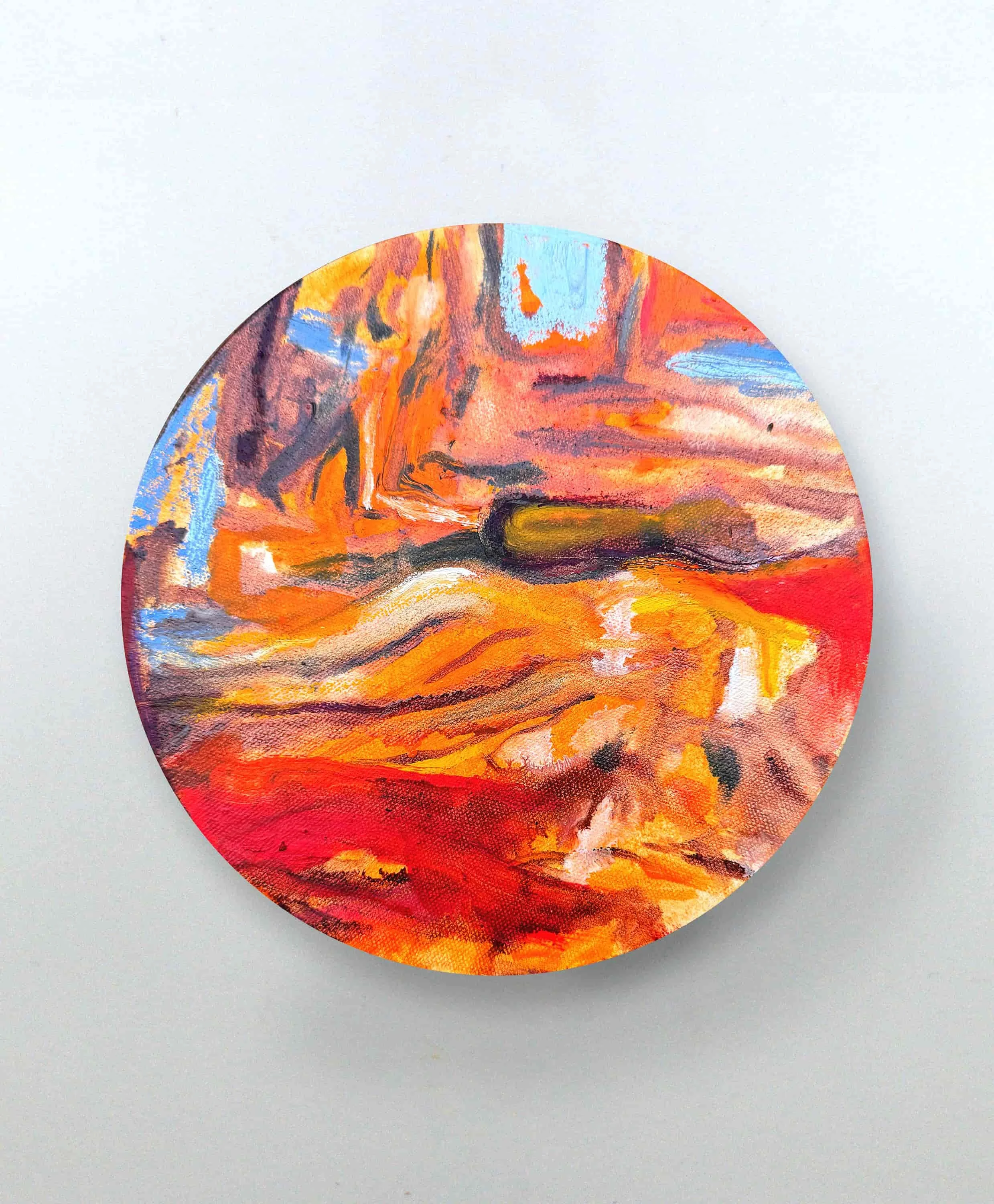   Rape of Adam   8” in diameter  Oil on canvas 