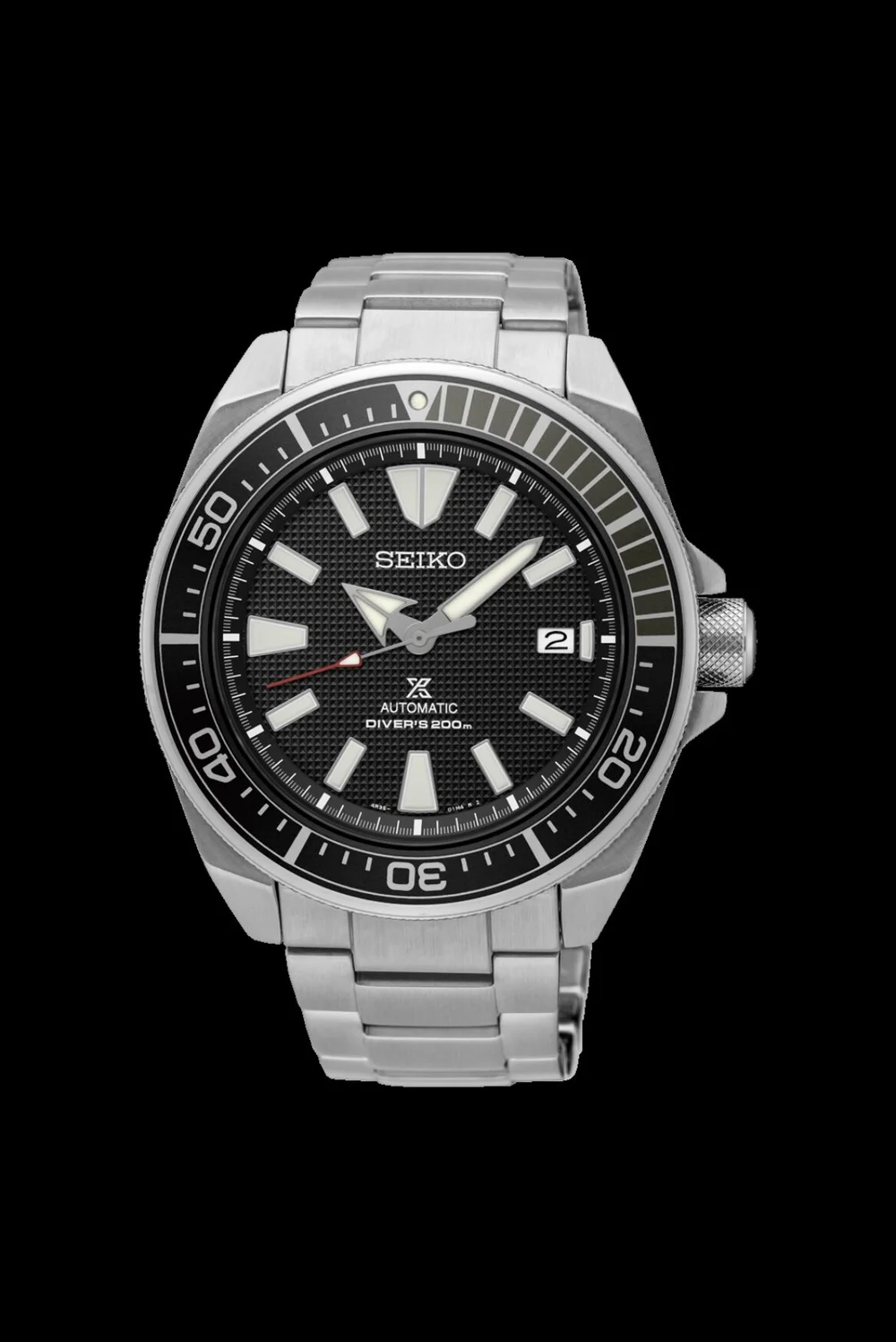 MENS SEIKO PROSPEX 'KING SAMURAI' STAINLESS STEEL BLACK DIAL, BLACK AND  GREY BEZEL AUTOMATIC DIVERS WATCH SRPF03K1 — Garnier The Jewellers