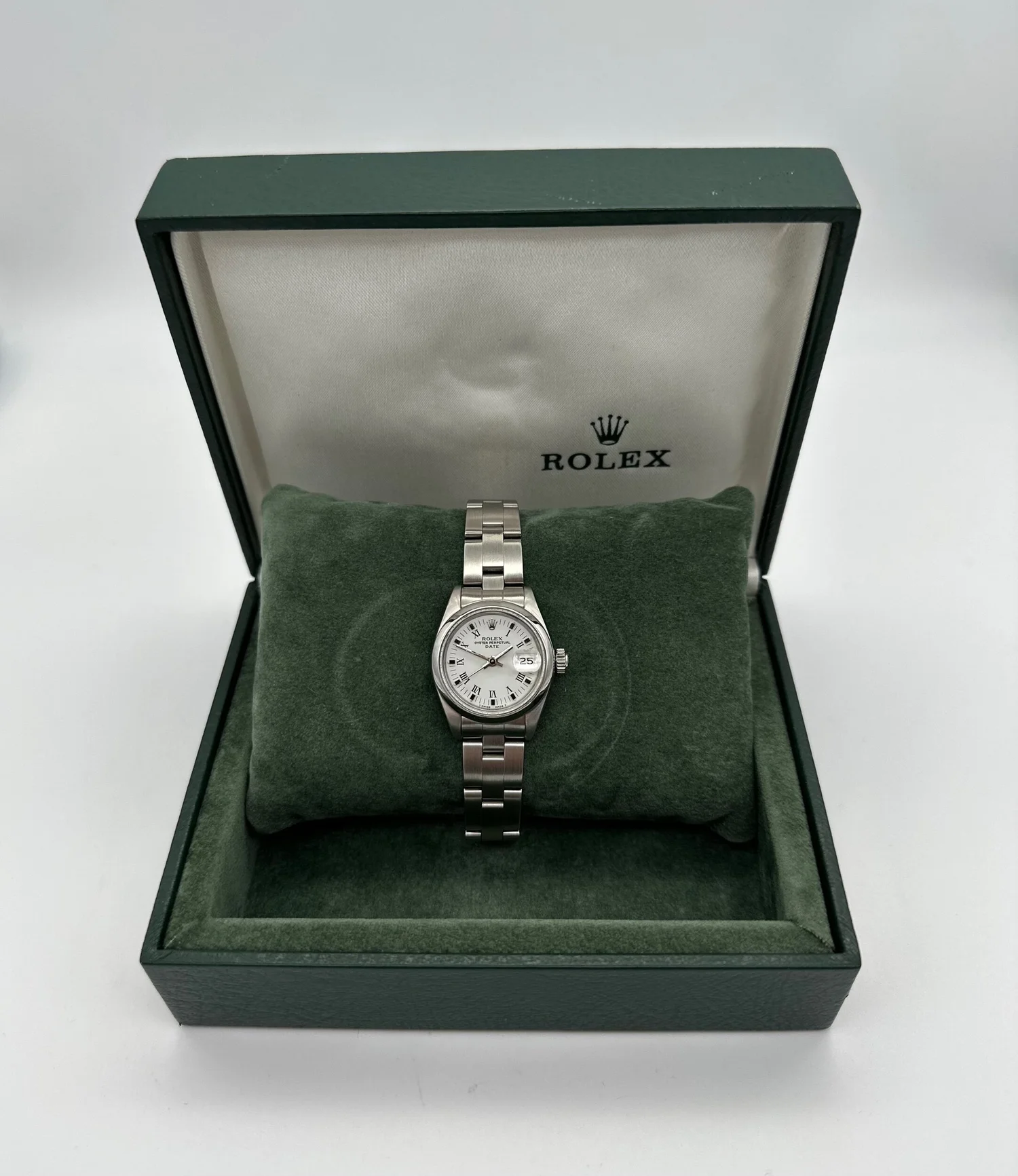 ROLEX OYSTER PERPETUAL DATE 26MM STAINLESS STEEL WATCH MODEL REFERENCE 69160 Garnier The Jewellers