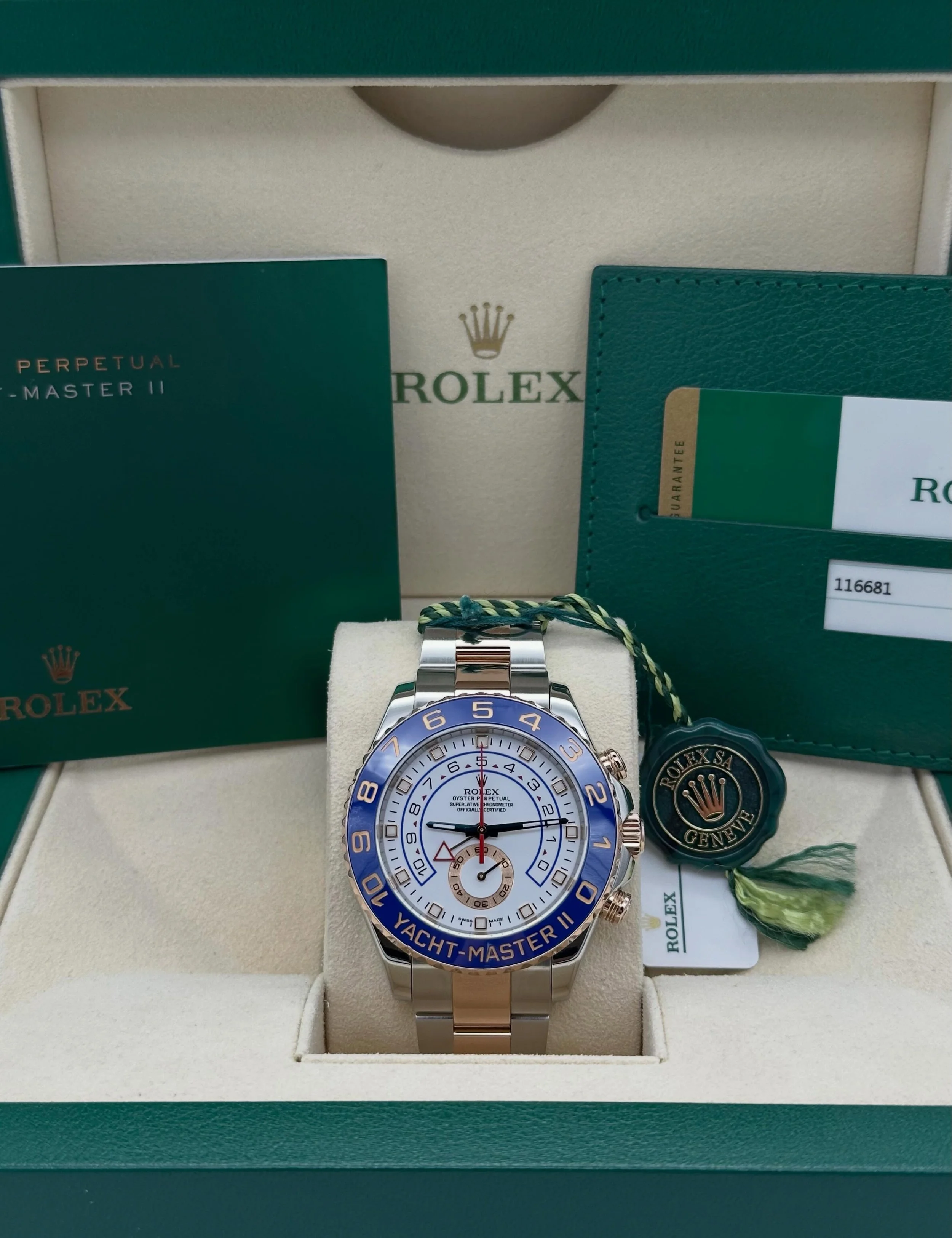 IN STOCK!🔥Rolex Yacht-Master II in Stainless Steel &amp; 18ct. Rose Gold🤩

Model: 116681 (Discontinued Model)

Year: May, 2017

Box, Papers, Tags

Serviced by Rolex (August, 2019)

📞01992 463 791
📧info@garnierjewellersltd.co.uk

📍118 High Street