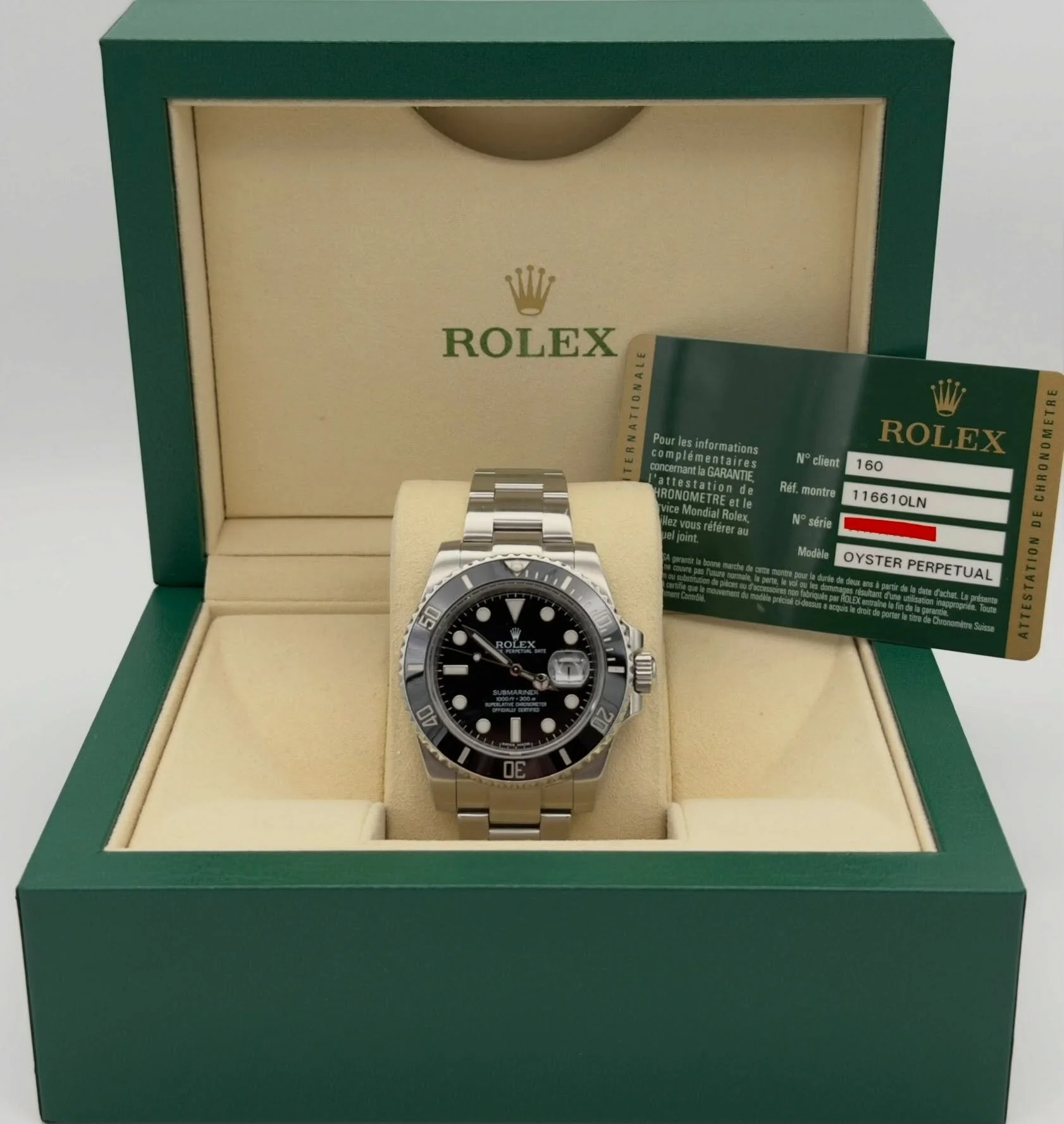 NEW ARRIVAL!🔥Rolex Submariner Date 40mm in Stainless Steel with Black Ceramic Bezel.

Model Reference: 116610LN.

Year: October, 2010.

Contents: Box &amp; Card.

Recently serviced. 

📞01992 463 791
📧info@garnierjewellersltd.co.uk

📍118 High Stre
