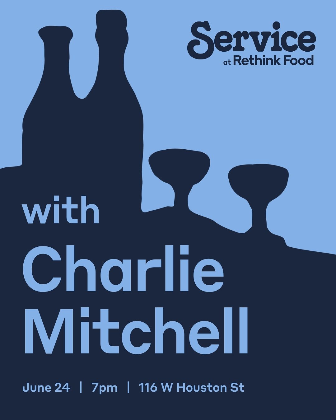Join us on Tuesday, June 24 at 7PM, for a special night of purpose-driven dining with Chef @chuckgood, hosted at Rethink Food&rsquo;s Sustainable Community Kitchen (116 W Houston St, NY).

SERVICE at Rethink Food is a dinner series presented by Chef 