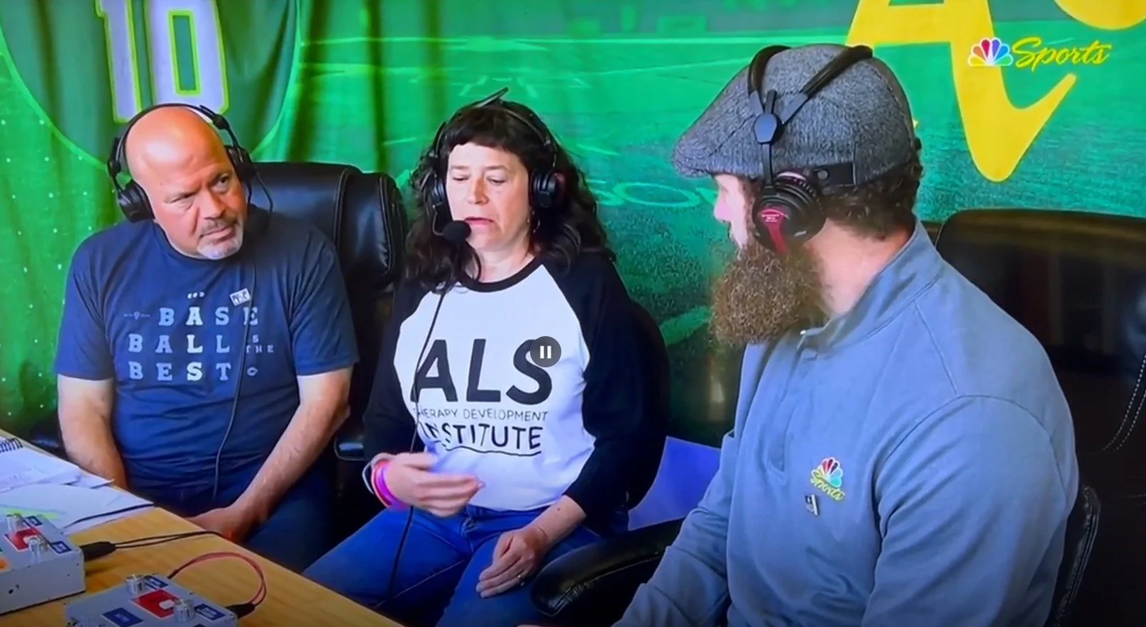 Interview on Lou Gehrig Day at Oakland A’s Game
Mindy had the honor to be in the press box at the Oakland A's game to discuss ALS on Lou Gehrig Day.