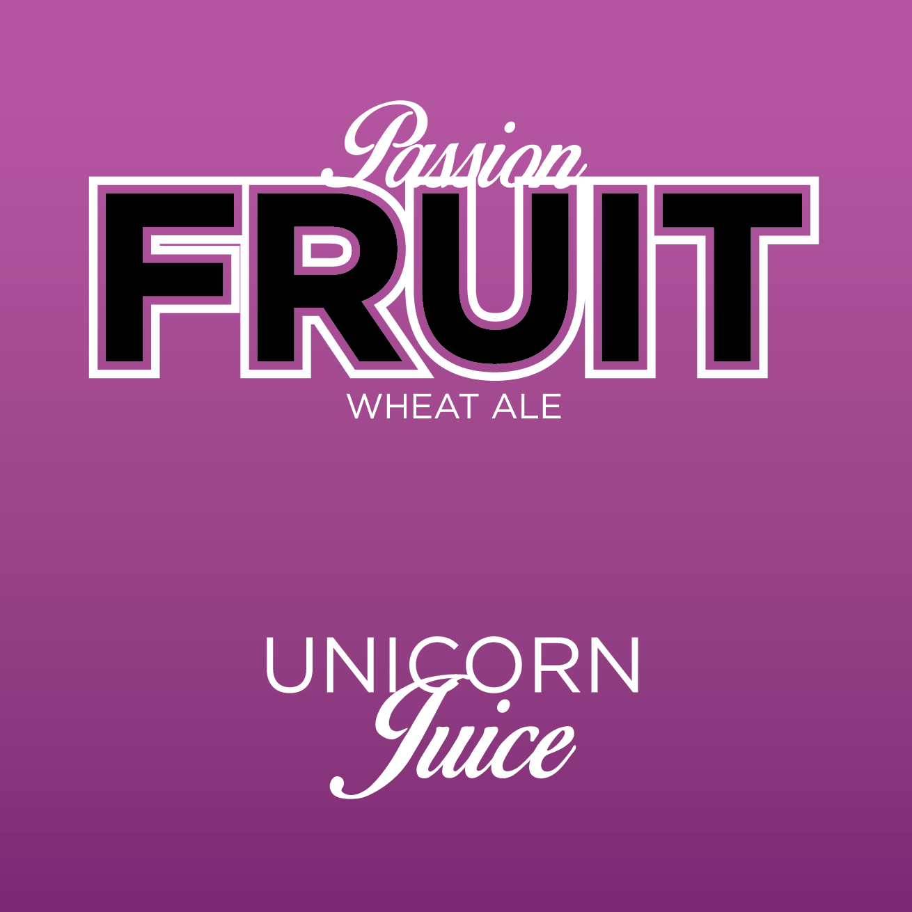 Unicorn Juice. An American Wheat with the added magic of passion fruit. Approachable, tropical, and magical.