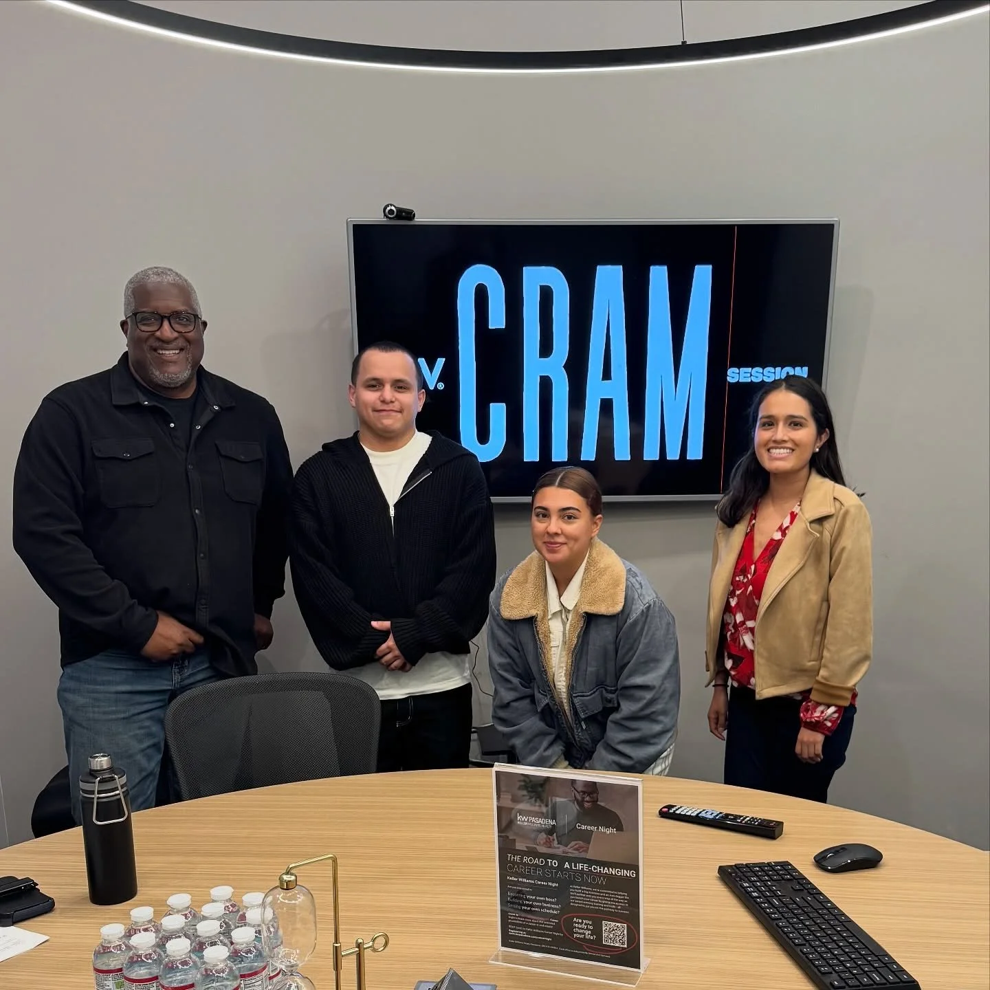 Tonight at Keller Williams Realy Pasadena, the room buzzed, with laughter learning and new friends.
Our KSCORE program was in full swing as we hosted another CRAM Session! An open, supportive study night where future real estate professionals come to