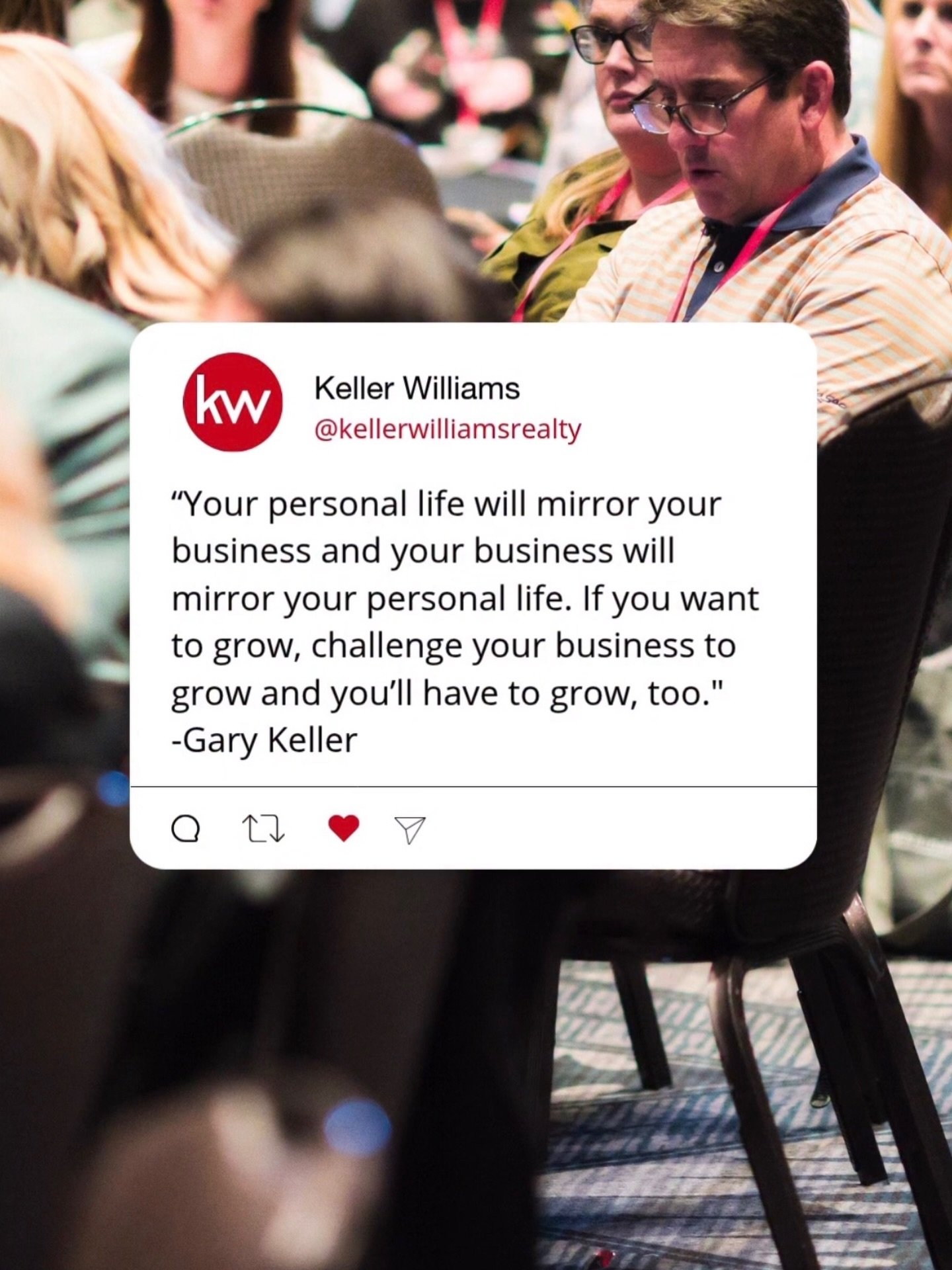 Keep stretching, keep building, and let both sides of your life push you forward. #garykeller #kellerwilliamsrealty
