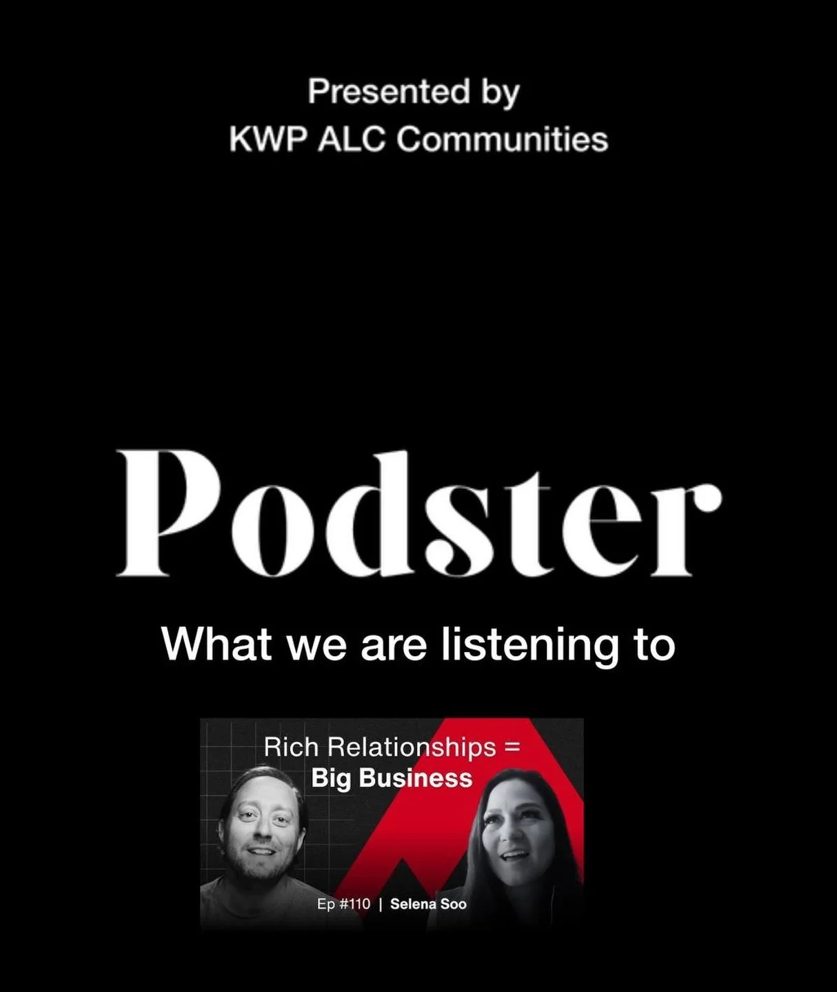Join us for Podsters next Tuesday at 11 am