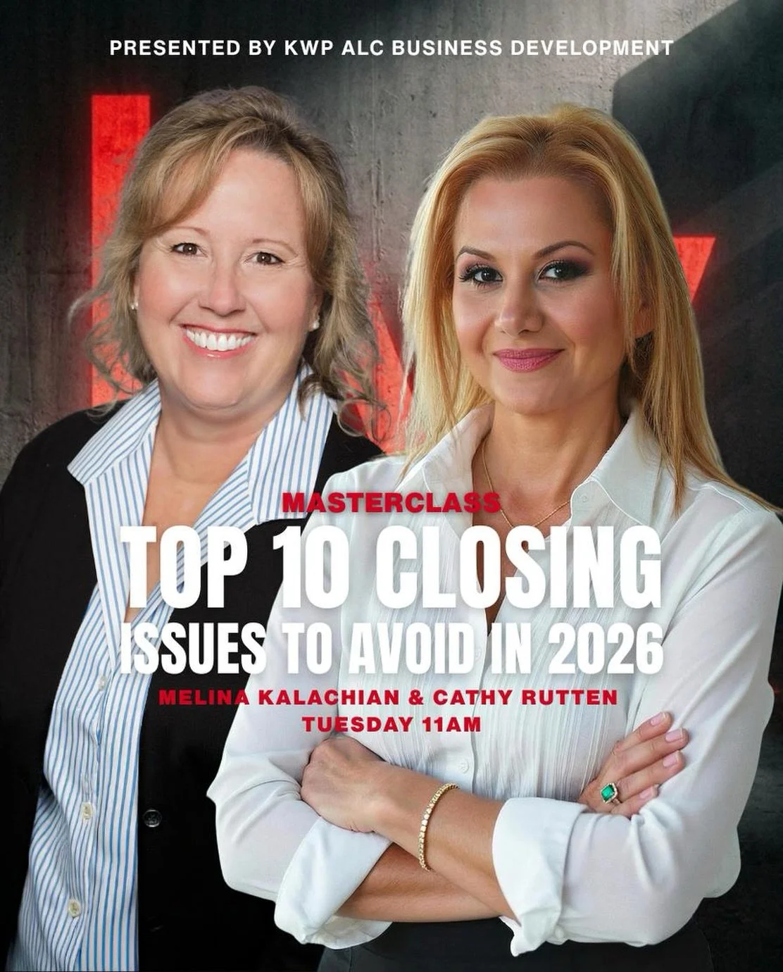 Masterclass Issues to avoid in 2026. May 5th 11am 
In the high-stakes world of 2026 real estate, the difference between a closed deal and a missed opportunity lies in the details. Precision is the ultimate luxury.
Join us for an exclusive Masterclass