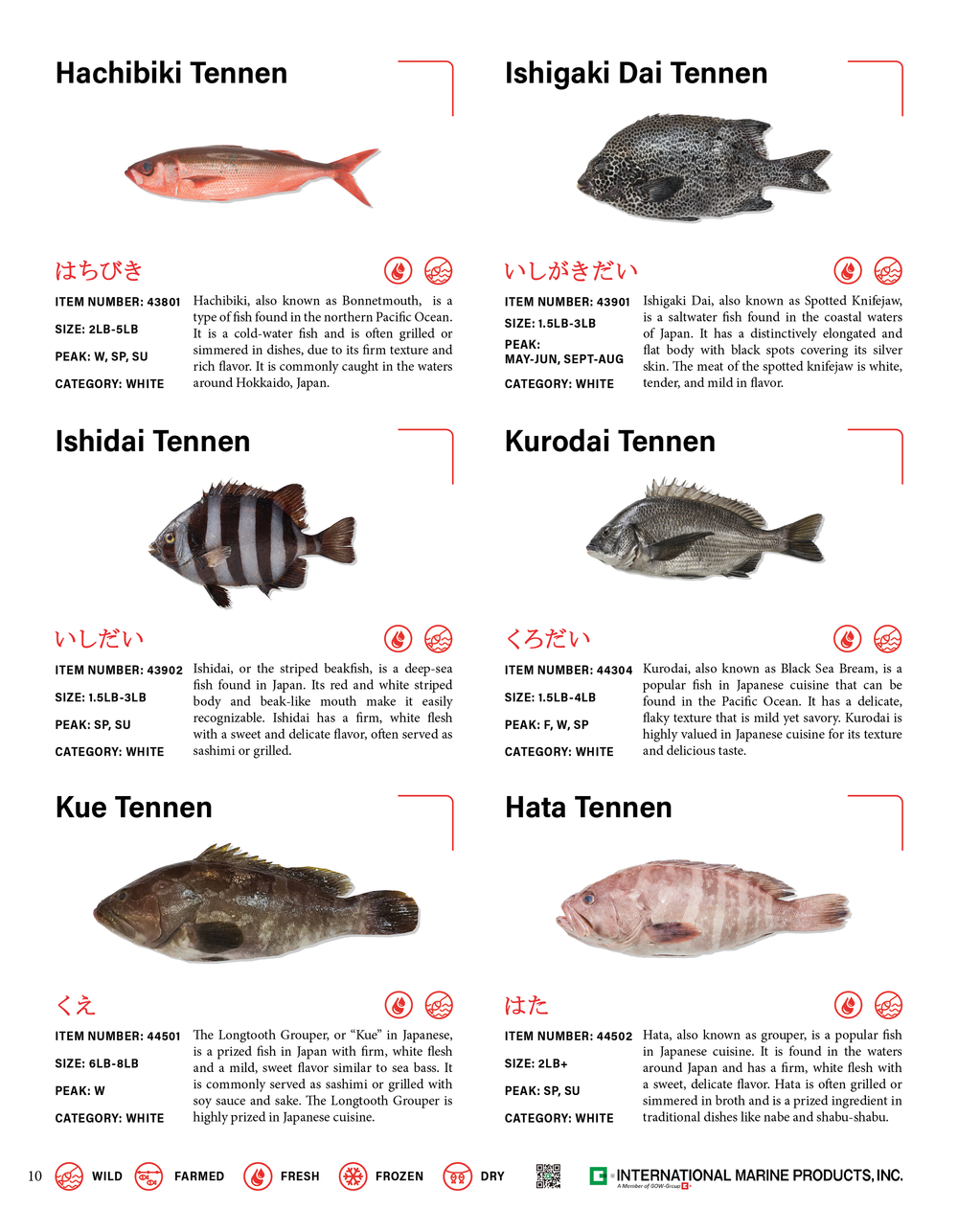 Japanese Fish Types Japan Fish — International Marine Products