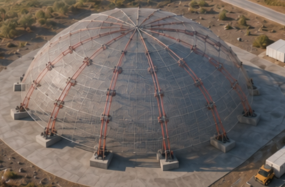 Passive Asset Shielding Structure (PASS) 30M clear span for Group 3 UAS protection