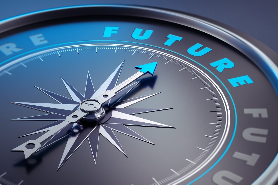 compass pointing to future