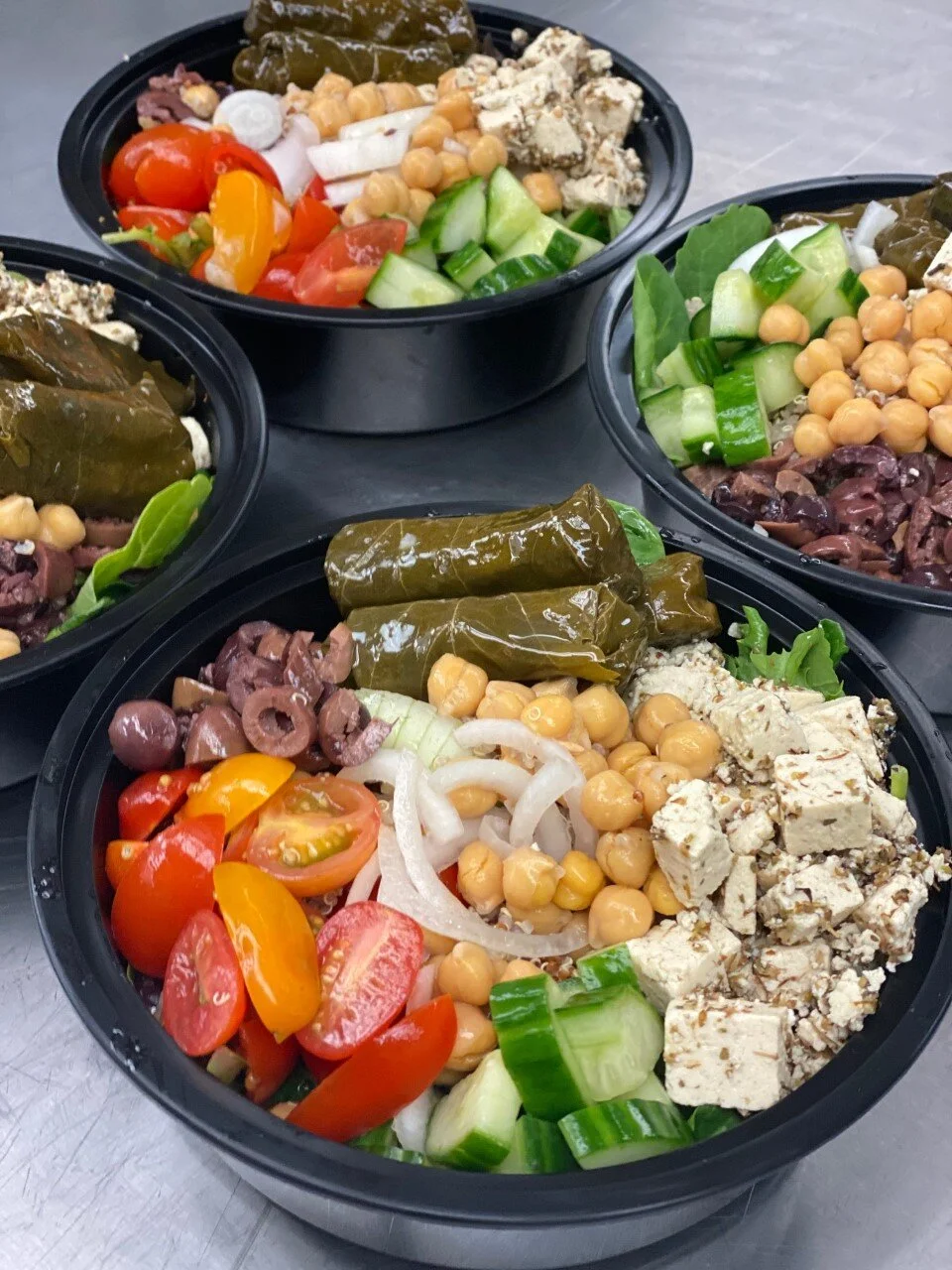 Greek Salad + Dolmades