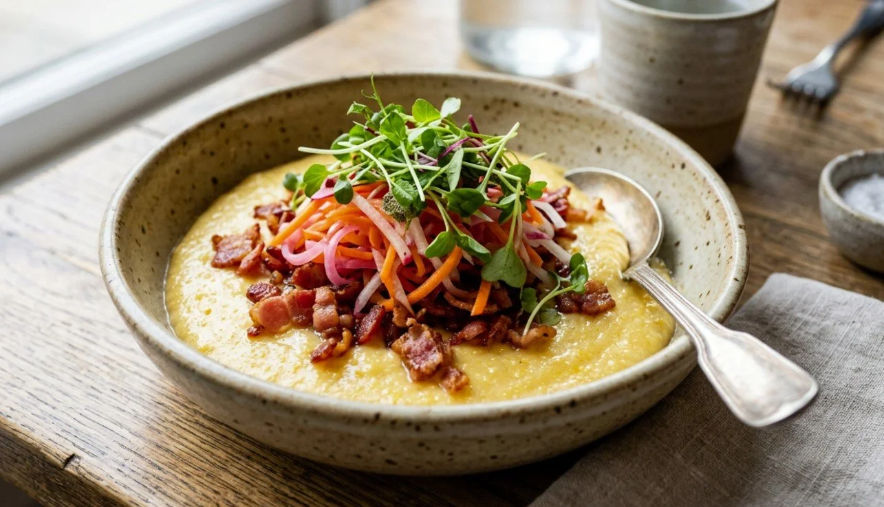 NEW* Creamy Polenta + Bakon