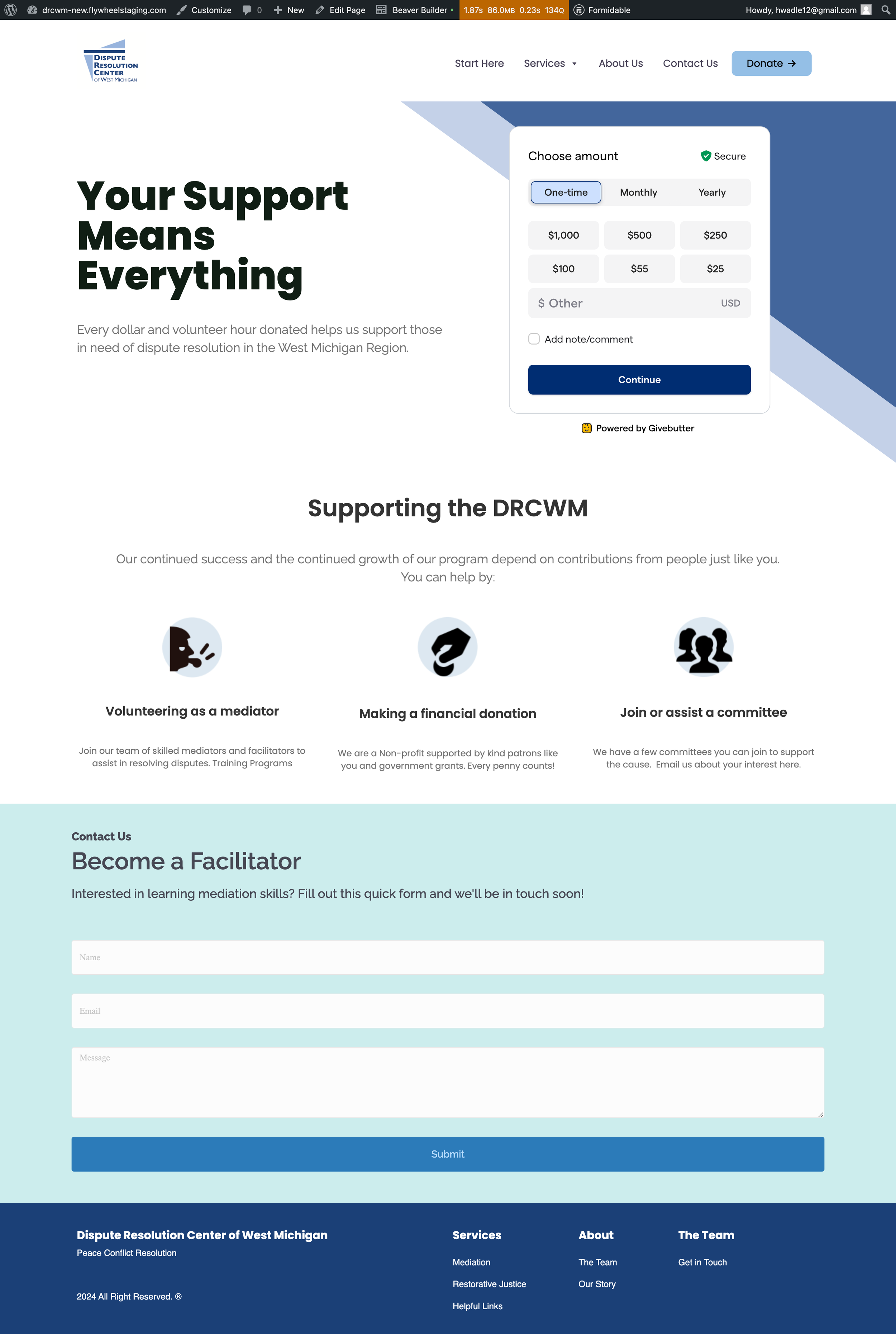 Donation Page