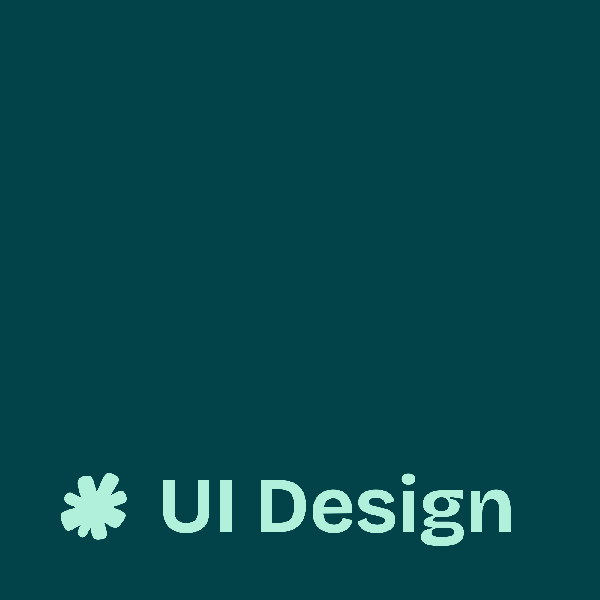 A graphic of the words UI Design