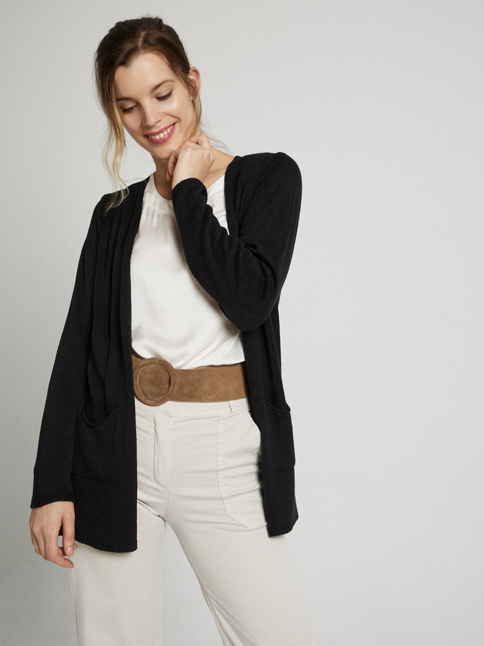 Chaqueta Negra de Punto Básica — Jand | de