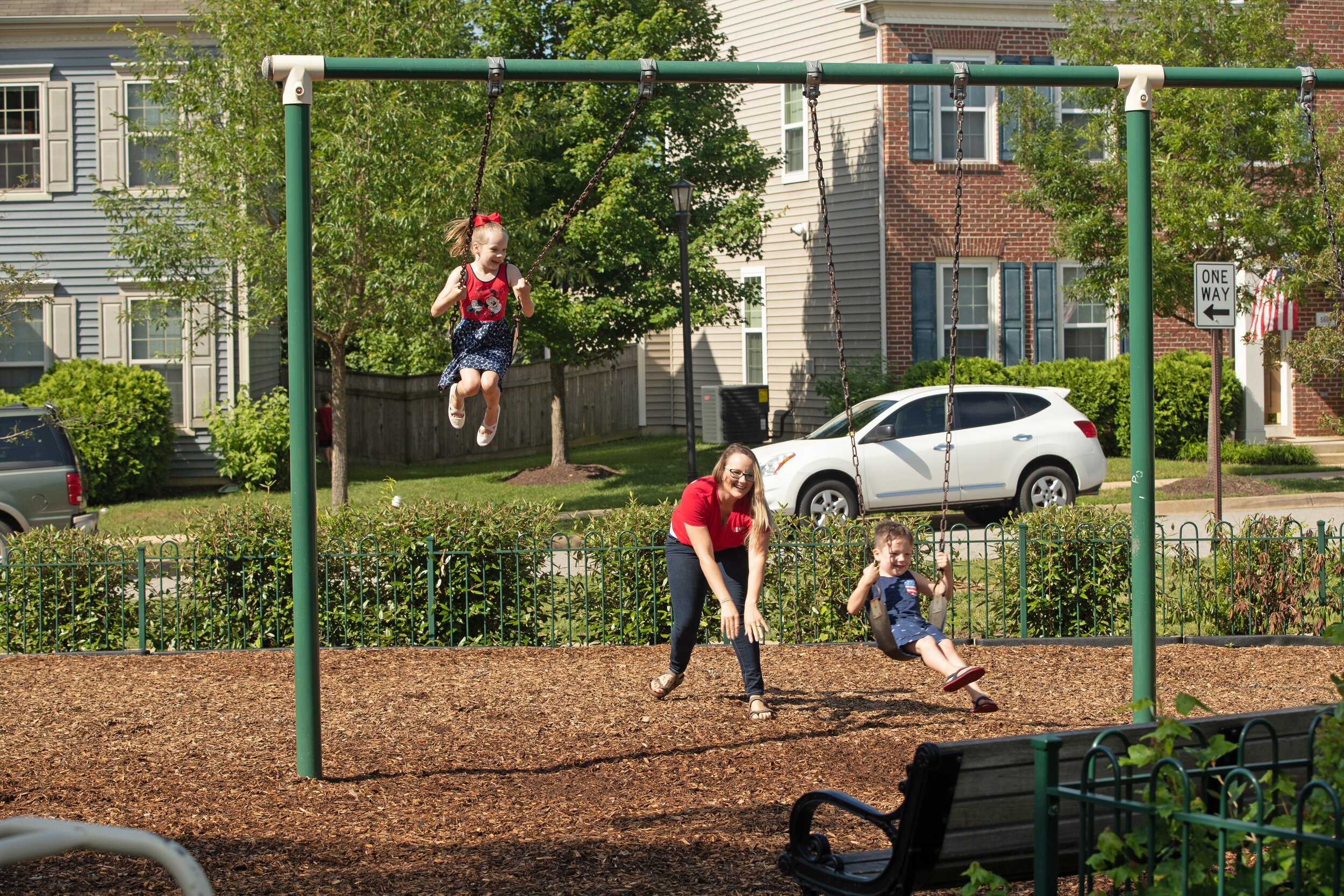 Outdoor play area at Fort Belvoir.