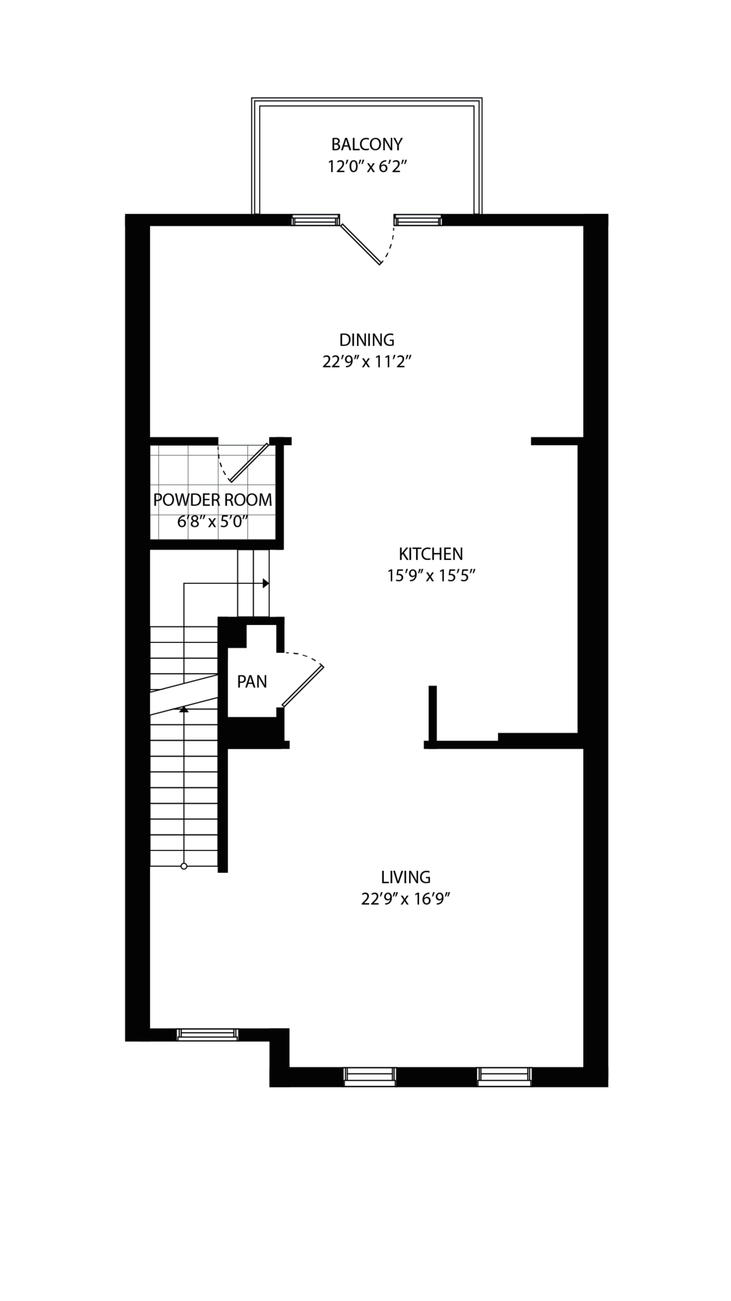 3-BR Townhouse - Second Floor