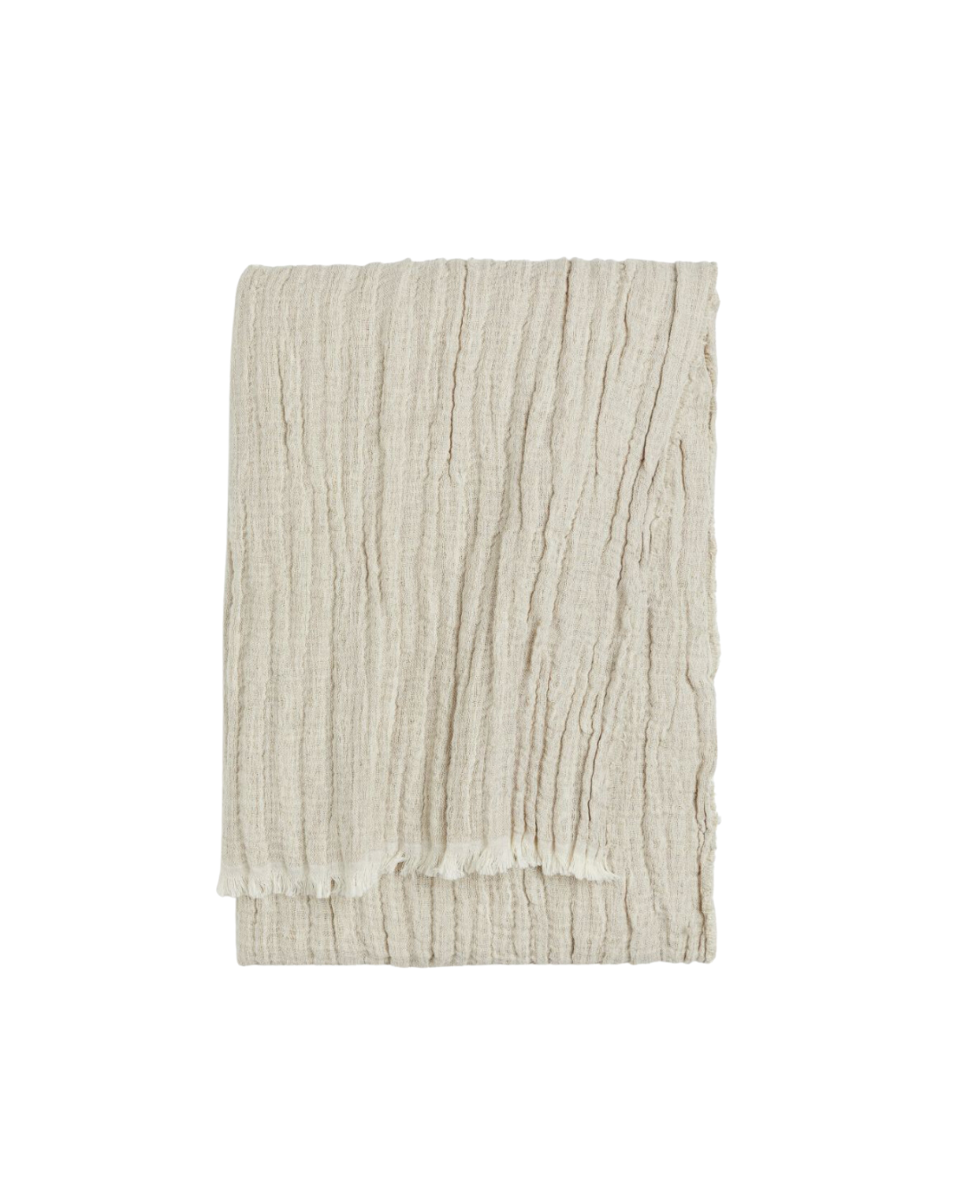 Cotton Linen-blend Throw