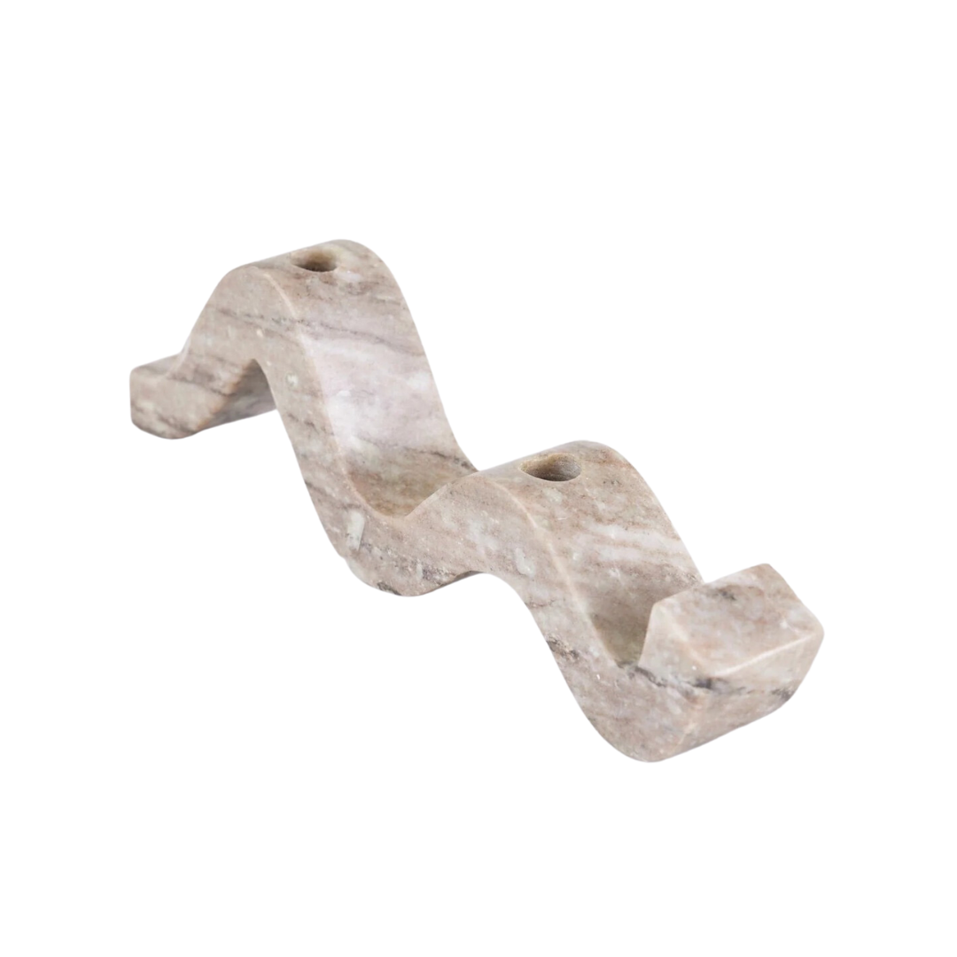 Wavy Marble Taper Candle Holder | Nordic Home Accents at Afloral.com