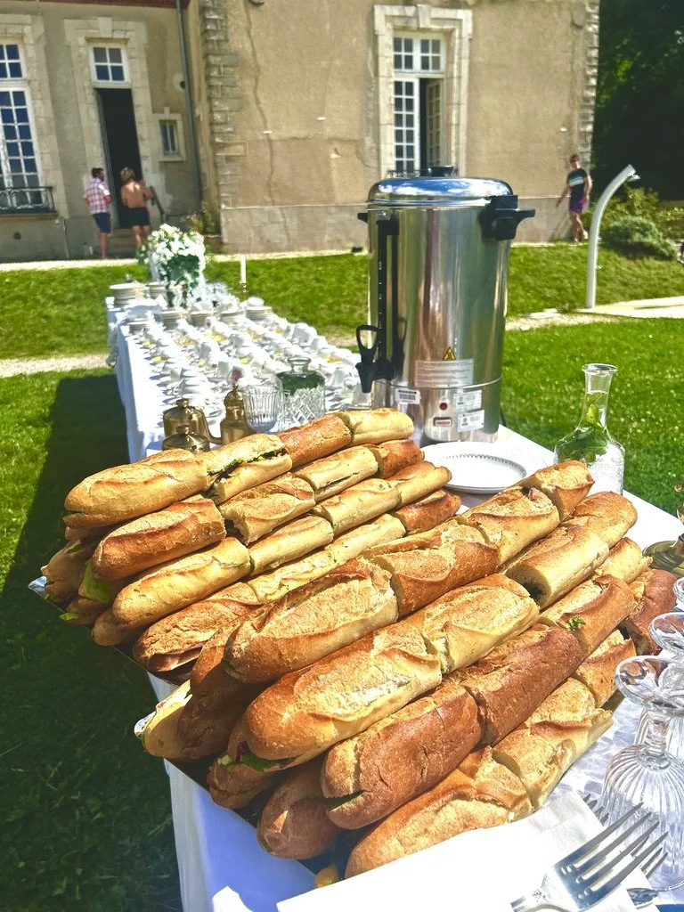 French baguette sandwiches wedding snack