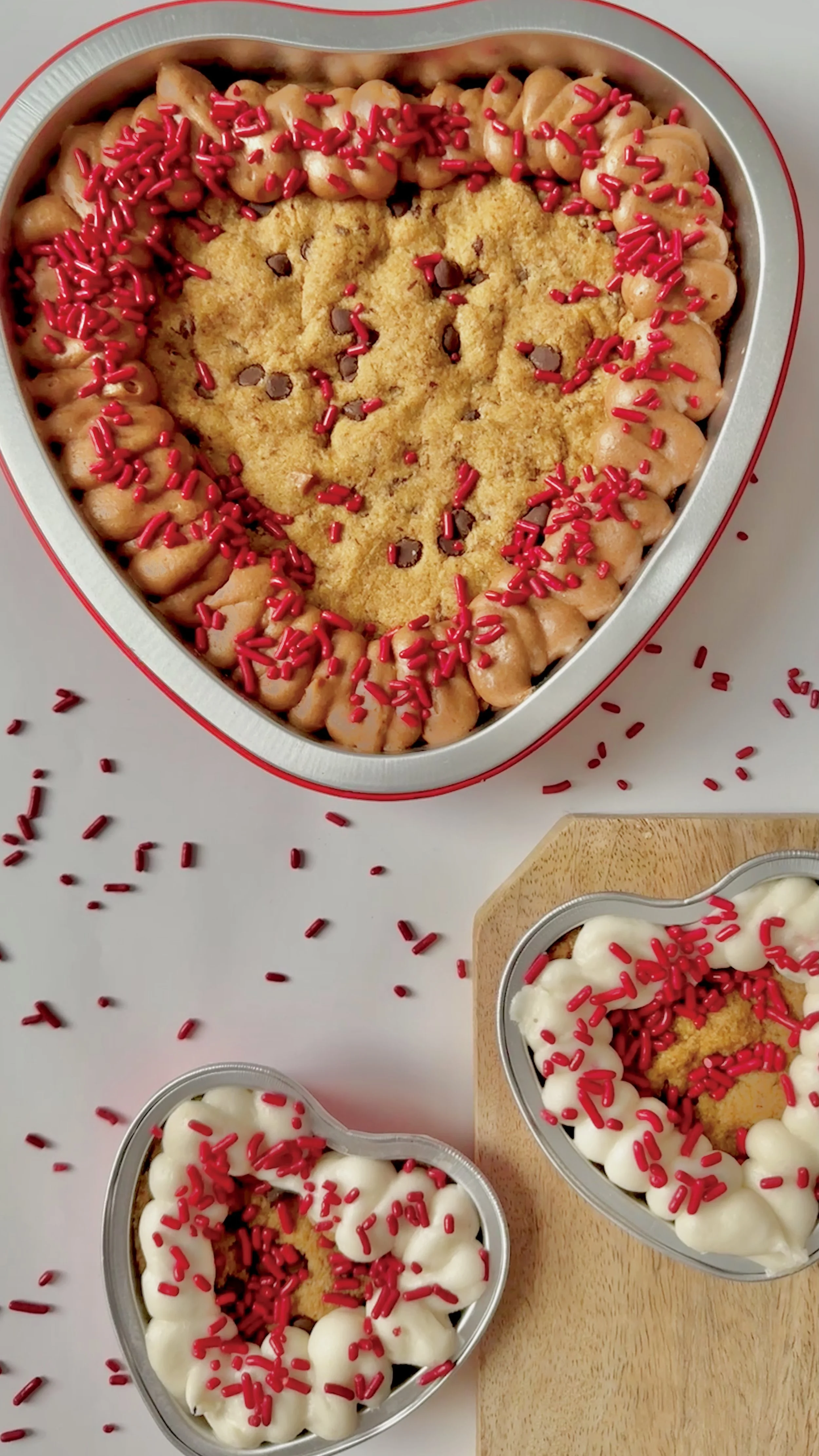 Heart Shaped Chocolate Chip Cookie Cake (GF, DF, V, Grain Free)