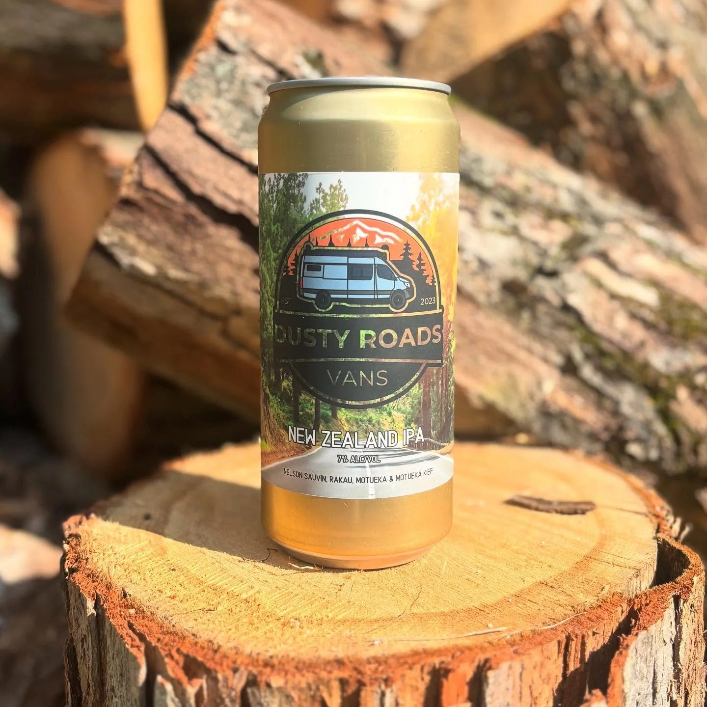 Crowler cans are labeled up and ready to go for tomorrows release in collaboration with @dustyroadsvans
