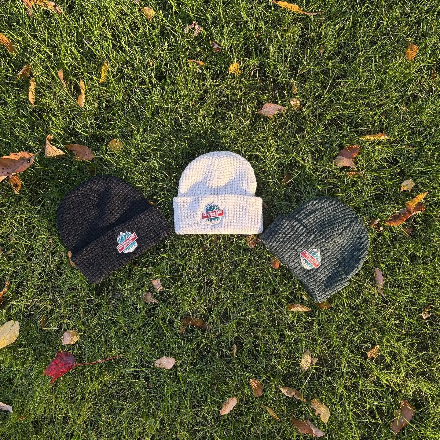 New Beanies In Stock! 

With some cooler weather rolling in these waffle knit Kodiak Valley inspired beanies are right on time for our Oktoberfest. Available for sale in Black, Cream &amp; Green!