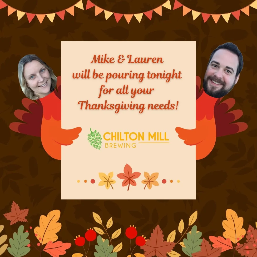 Mike &amp; Lauren will be pouring tonight from 3-9pm for all your Thanksgiving needs!
