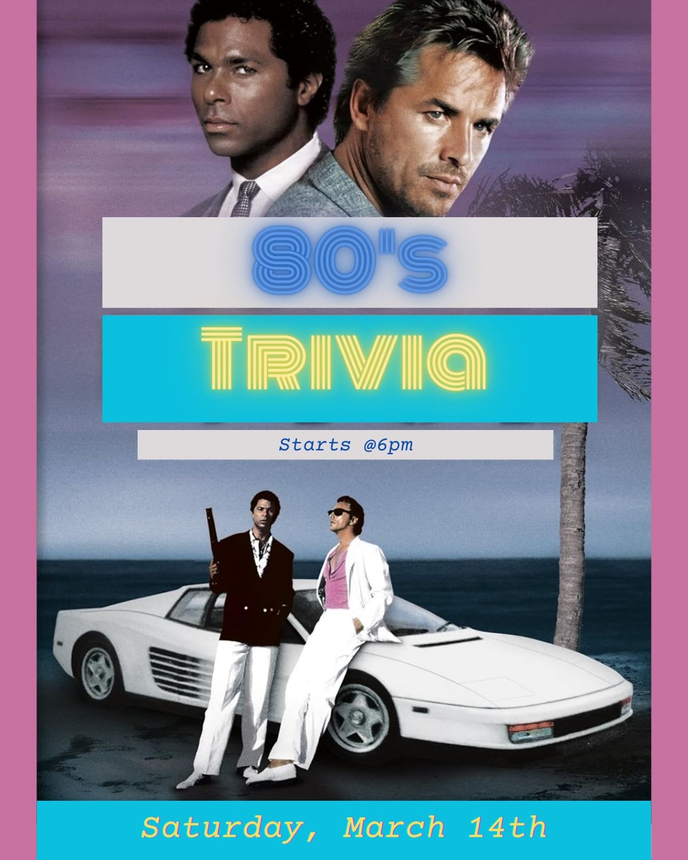 Join us for our first 80&rsquo;s Inspired Trivia Night Saturday, March 14th with Nick! Come join us for fresh brews and tricky Q&rsquo;s. There will be prizes awarded to the most bodacious brainiacs at the end!
