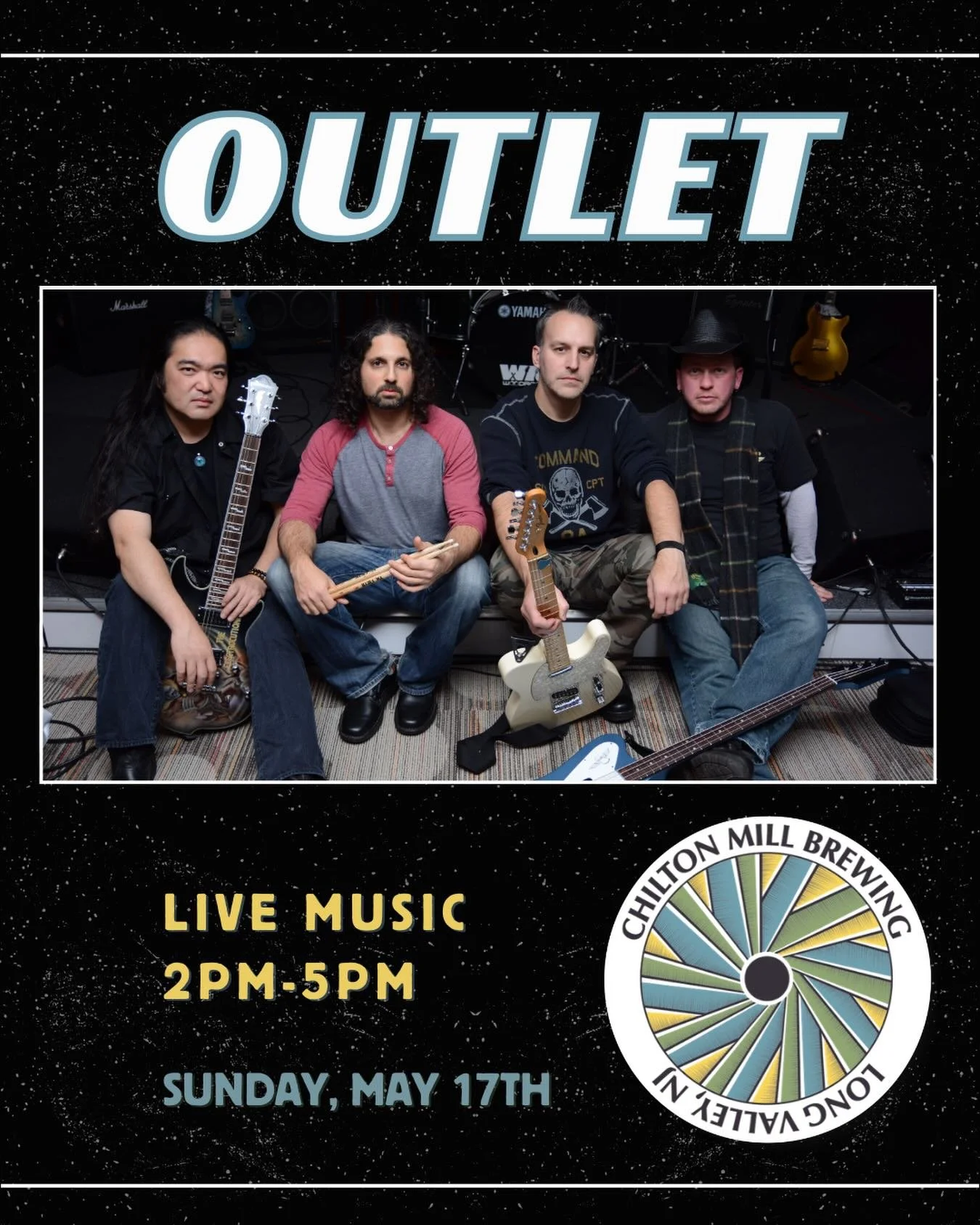 @outlet.rock will be hittin&rsquo; the stage Day #2 of our 7 Year Anniversary from 2-5pm. See you there!