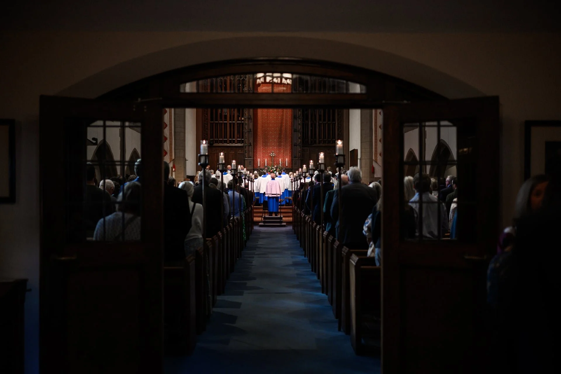 Photo inside Myers Park United Methodist Church during 100 year anniversary event in Charlotte
