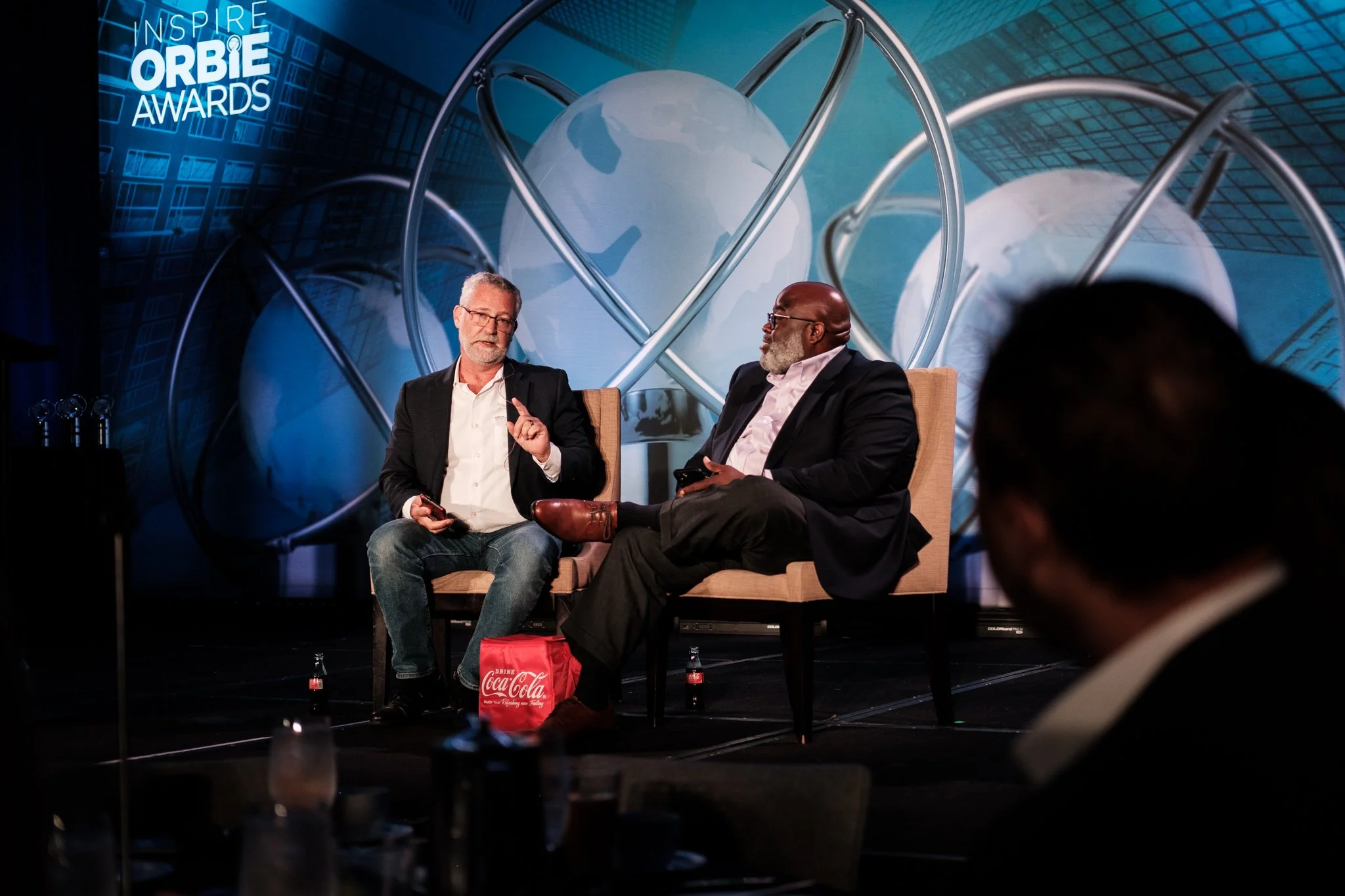 Conference talk at The Orbie Awards. By Charlotte photographer Brandon Pickett