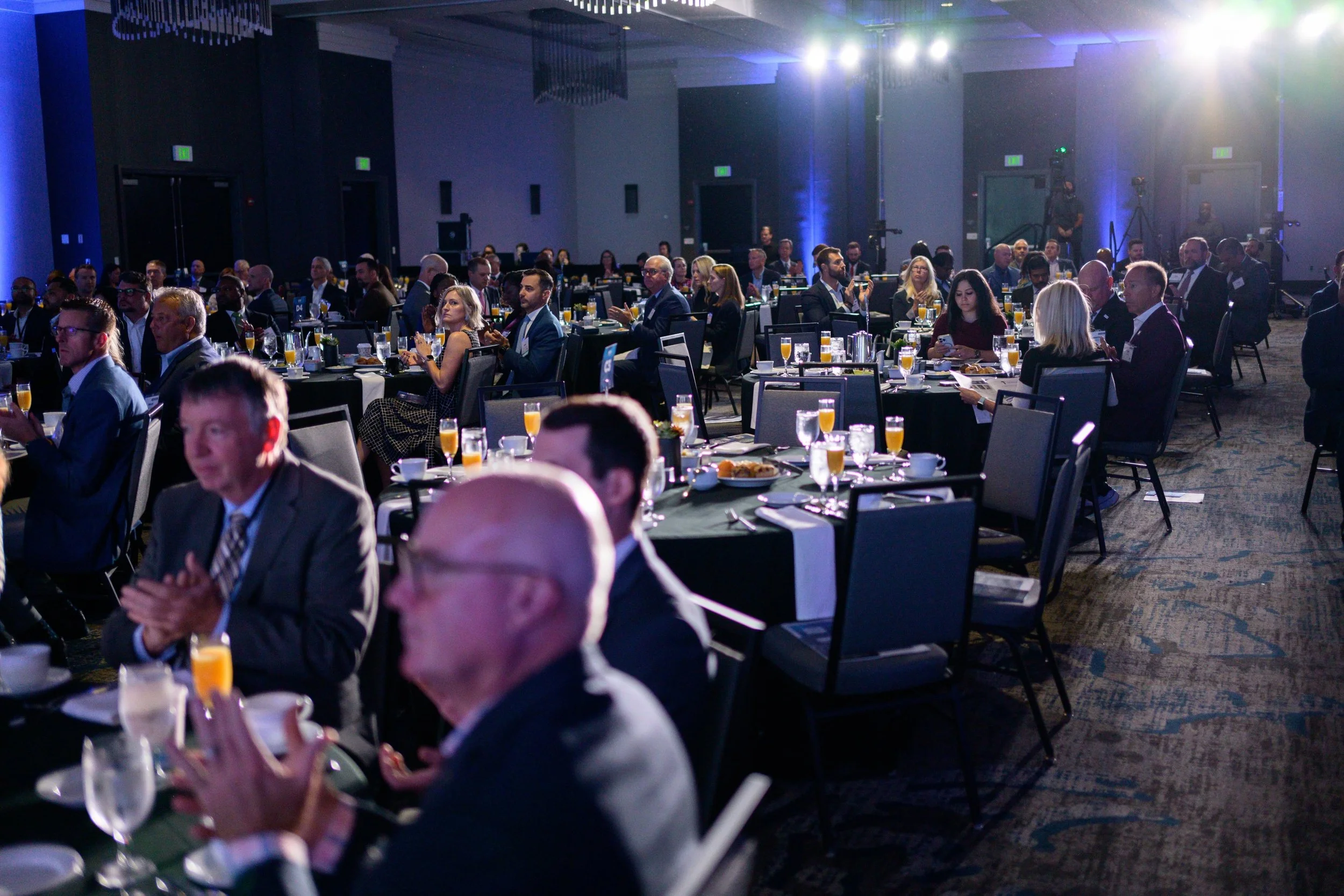 crowd clapping at the carolina orbie awards in charlotte- photographer brandon pickett