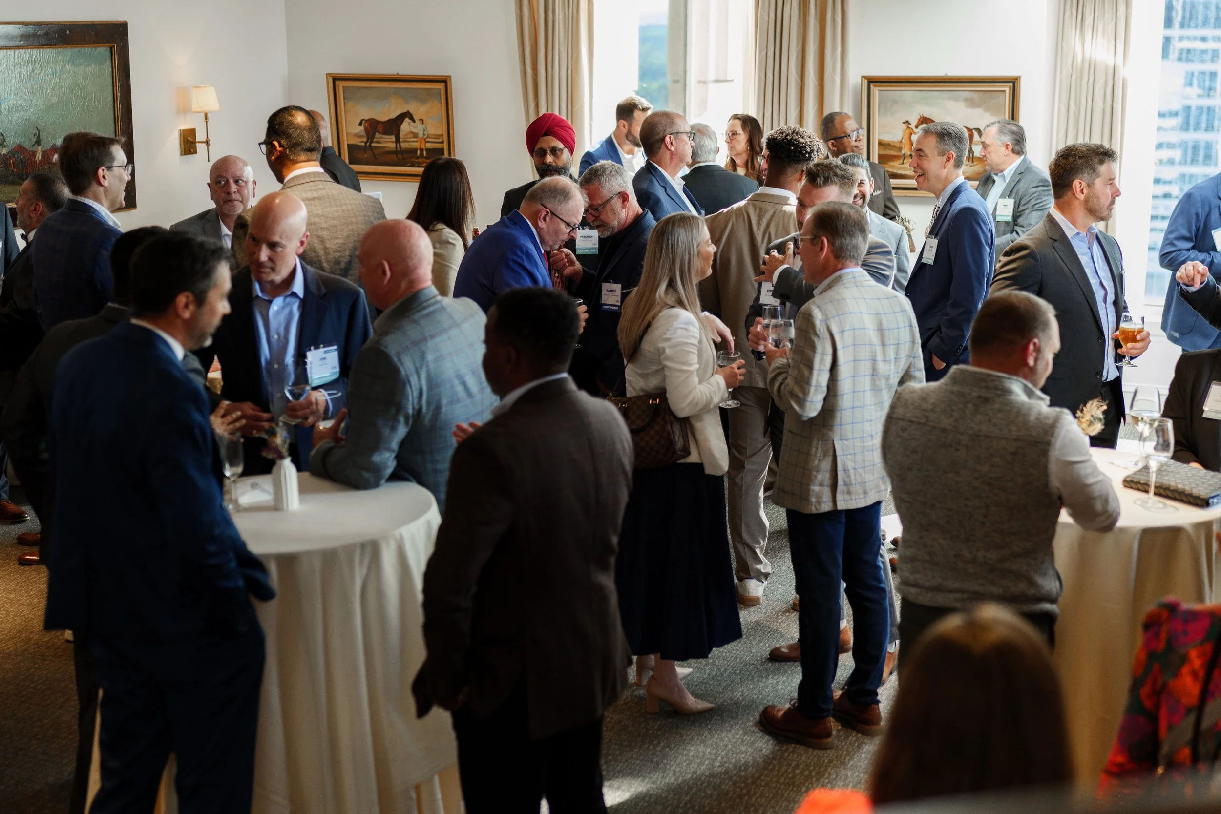 crowd mingling at The Orbie Awards event.By Charlotte photographer Brandon Pickett