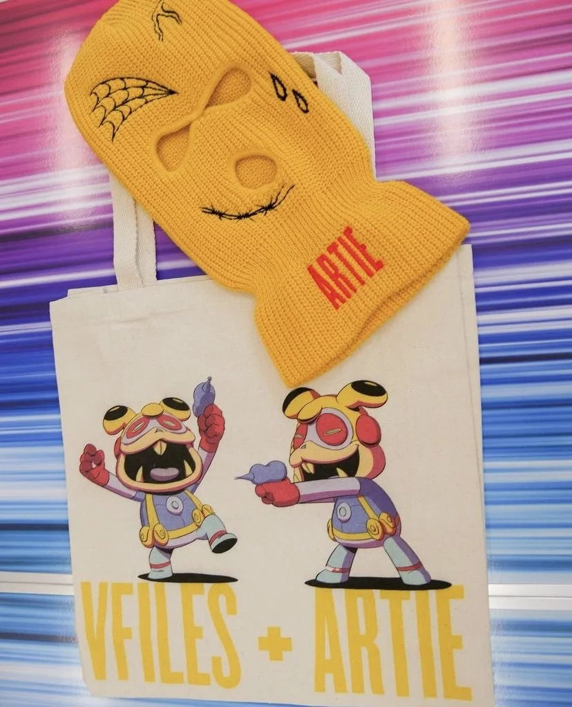 Artie + VFILES merchandise