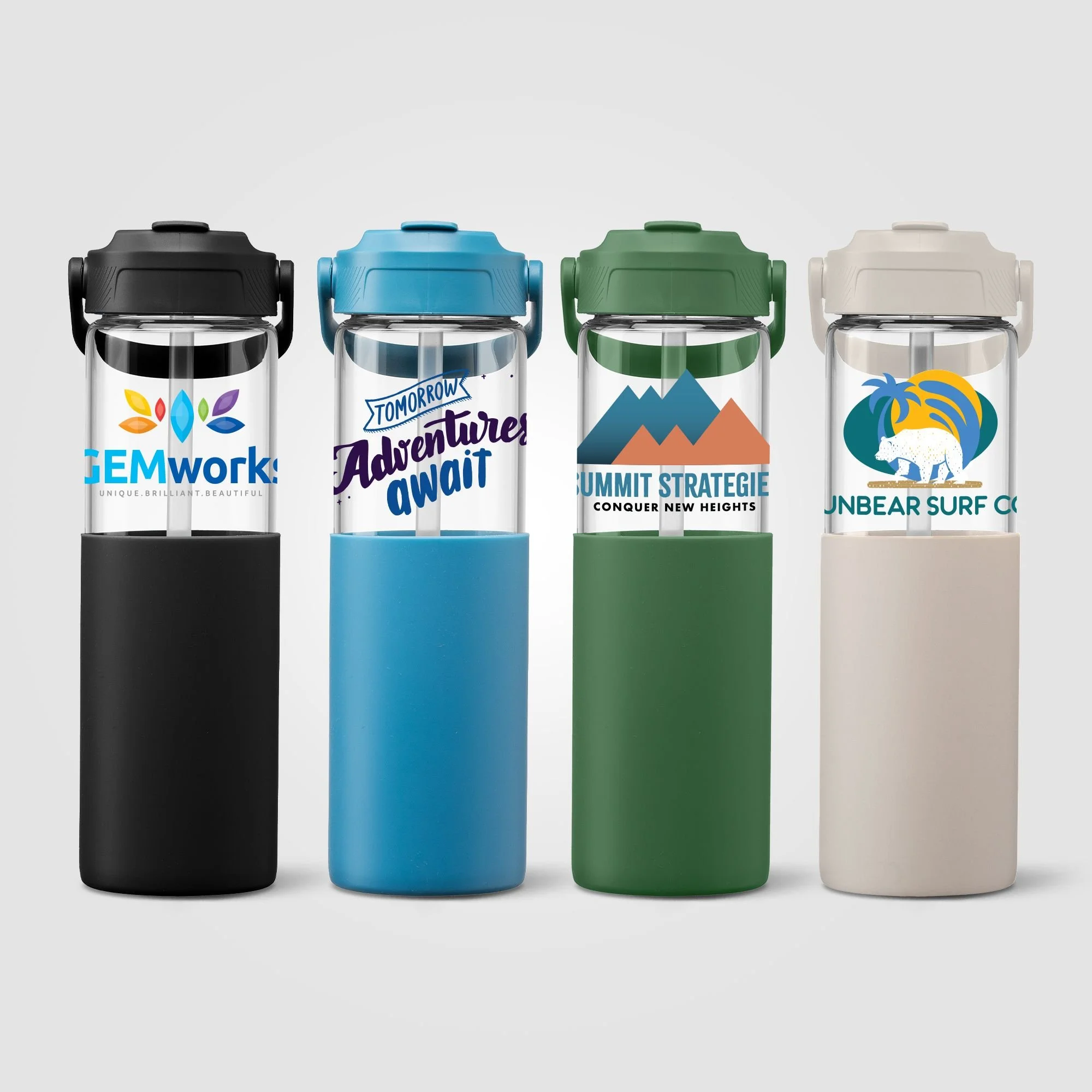 Glass Silicone Sleeve 20 OZ Bottle