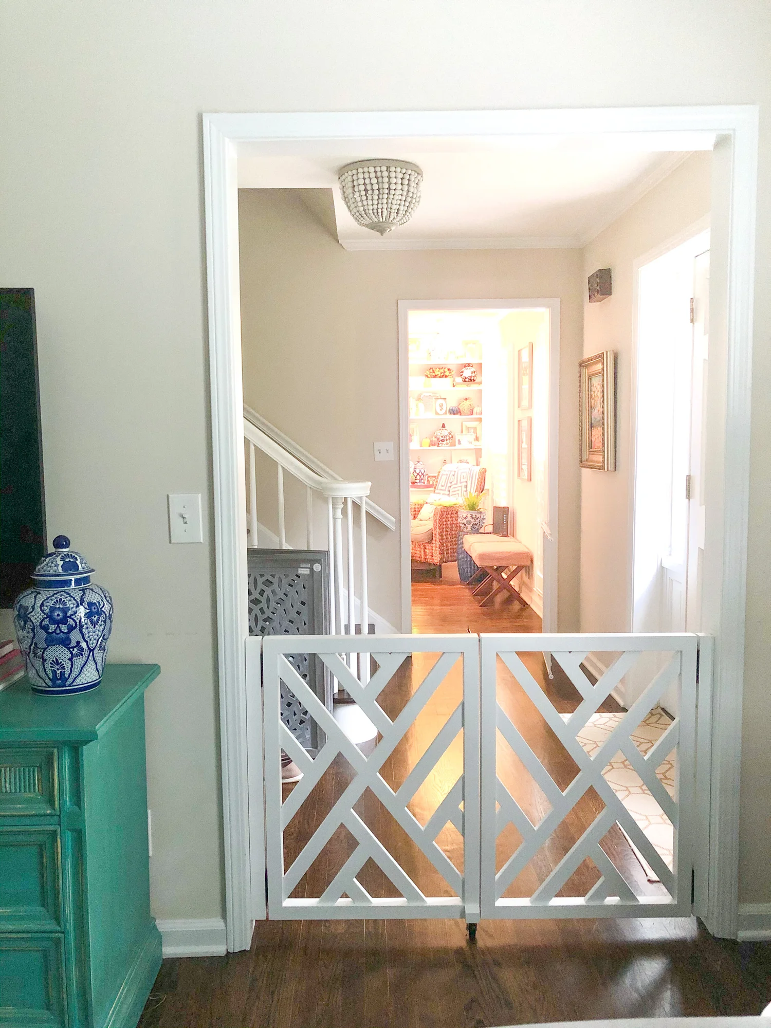 geometric dog gate custom dog gate baby gate — Sequins & Lipstick